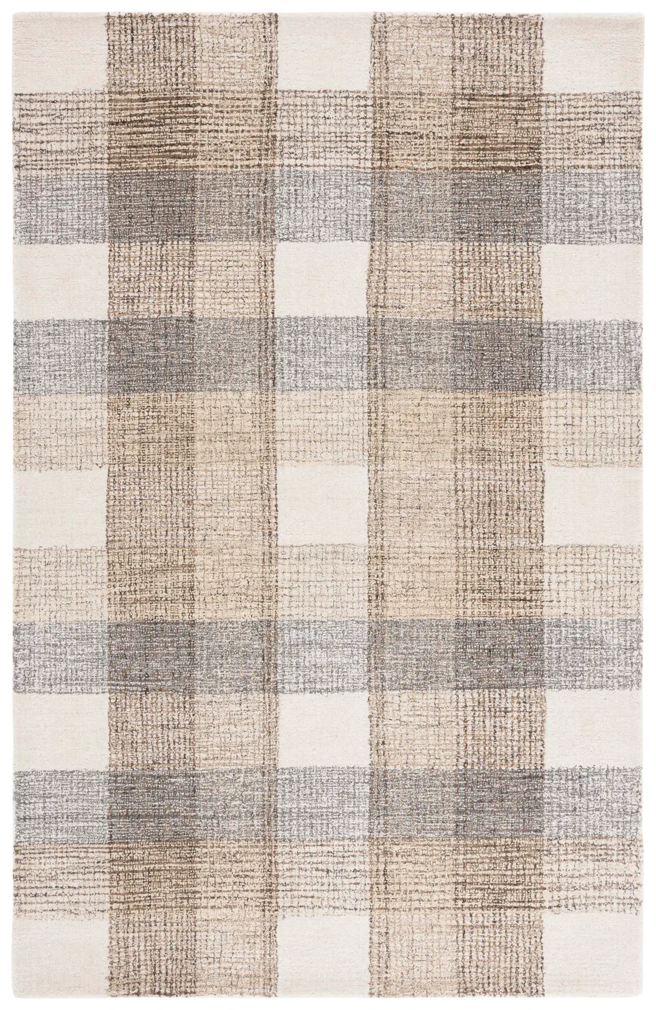 Genre Plaid Hand-Tufted Wool Rug