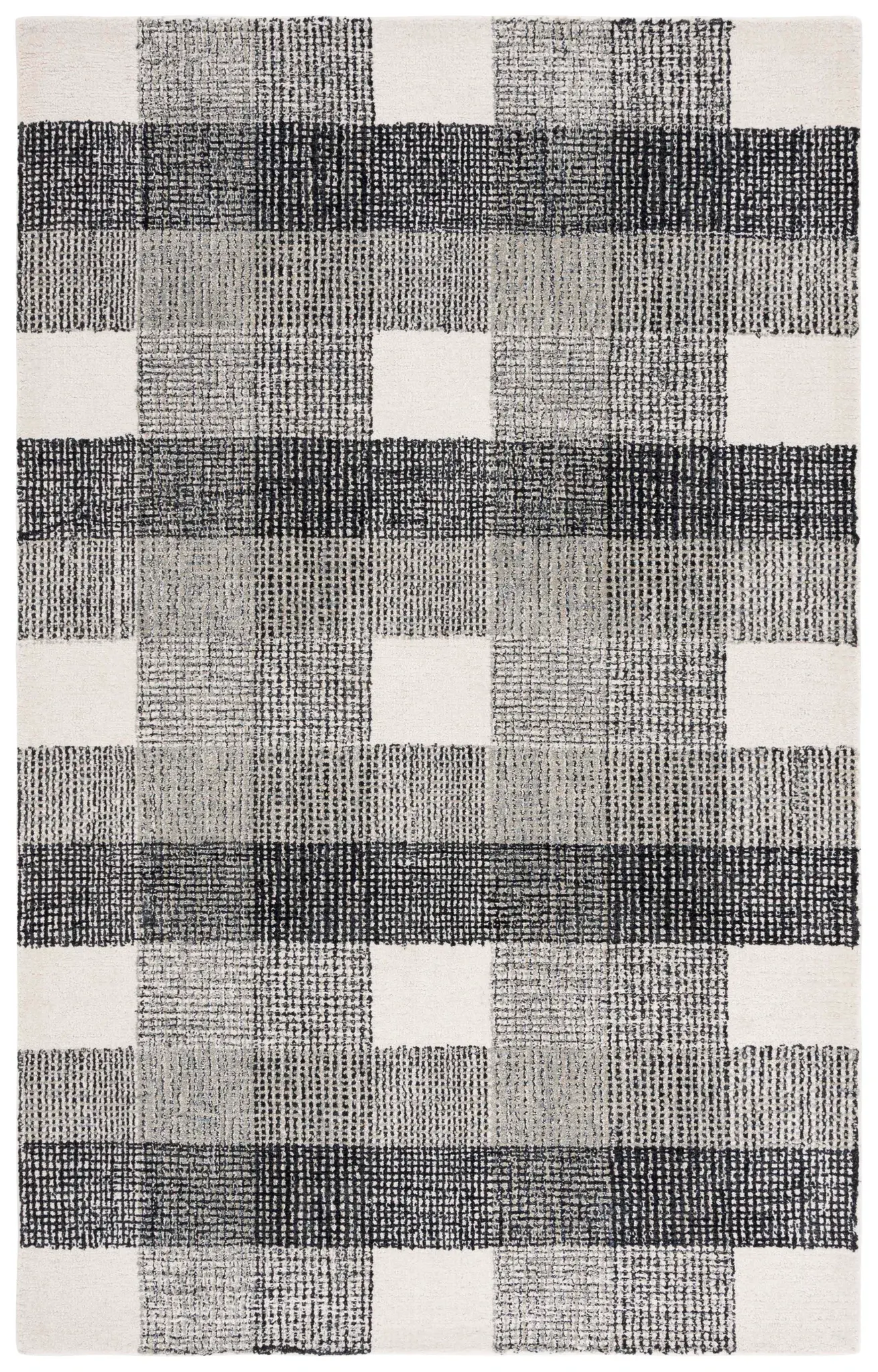 Genre Plaid Hand-Tufted Wool Rug