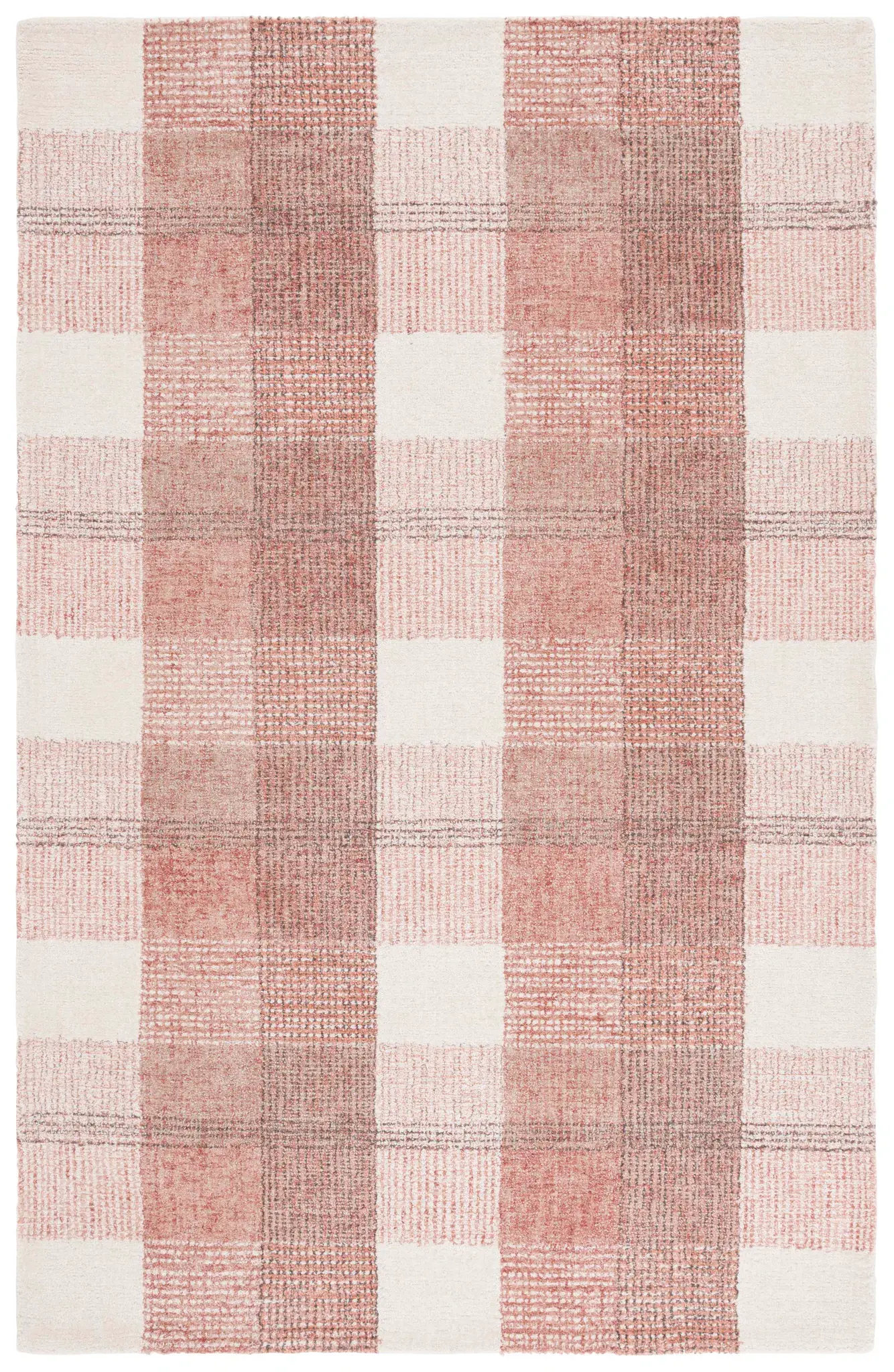 Genre Windowpane Plaid Hand-Tufted Wool Rug