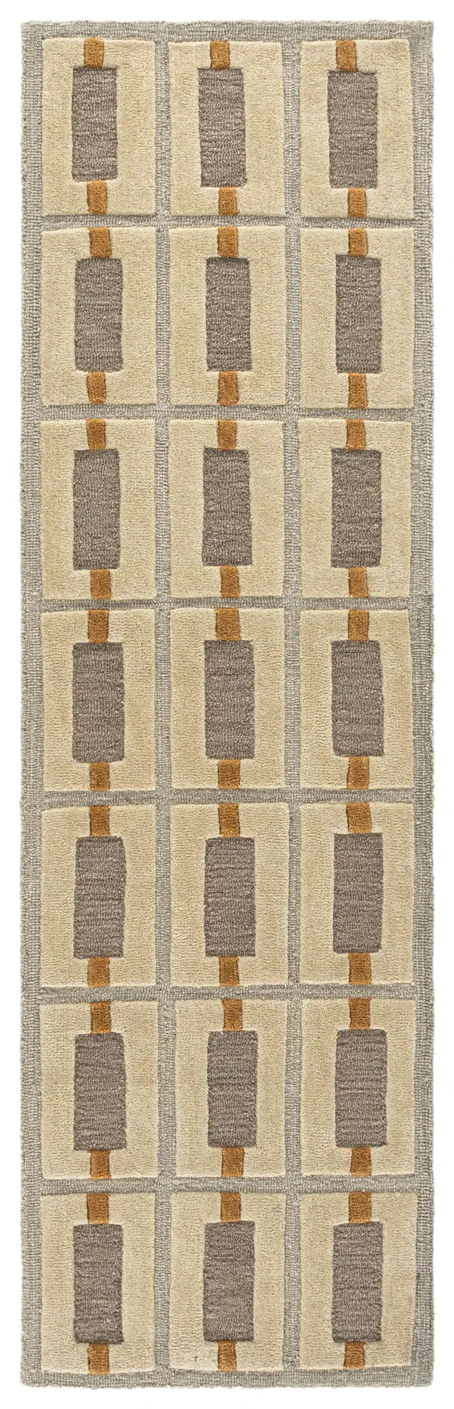 Genre Geometric Grid Hand-Tufted Wool Rug