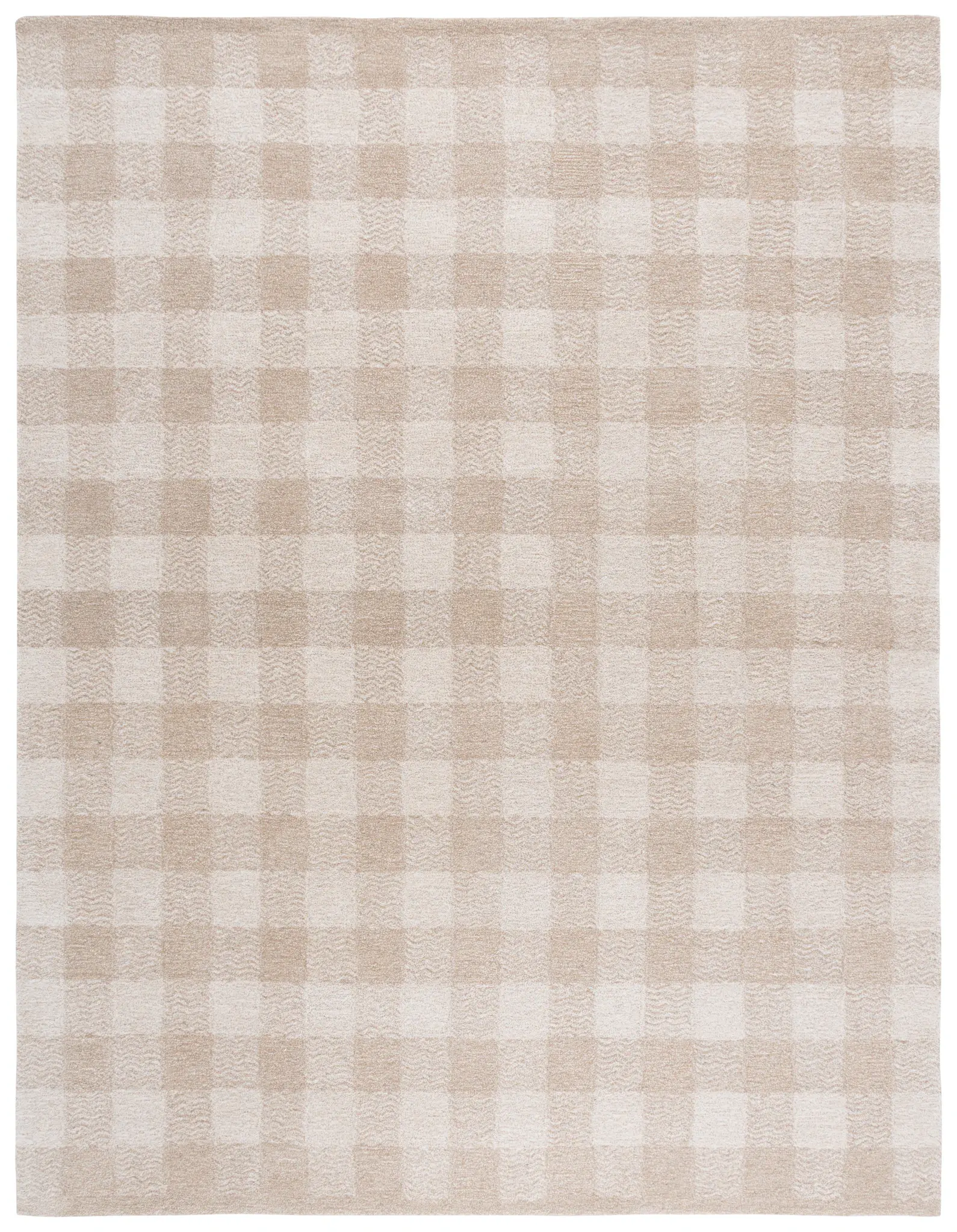 Genre Checkered Hand-Tufted Wool Rug