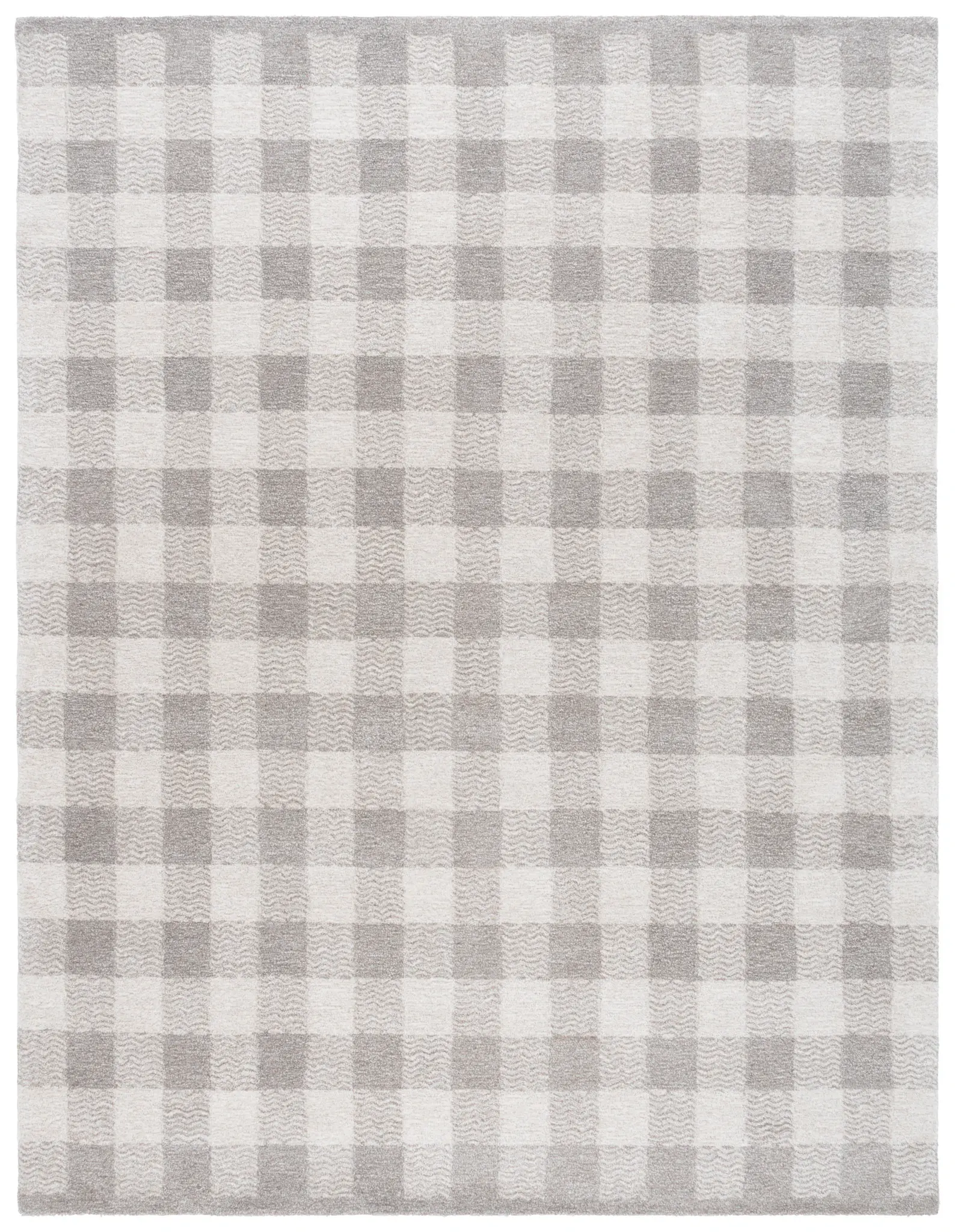 Genre Checkered Hand-Tufted Wool Rug