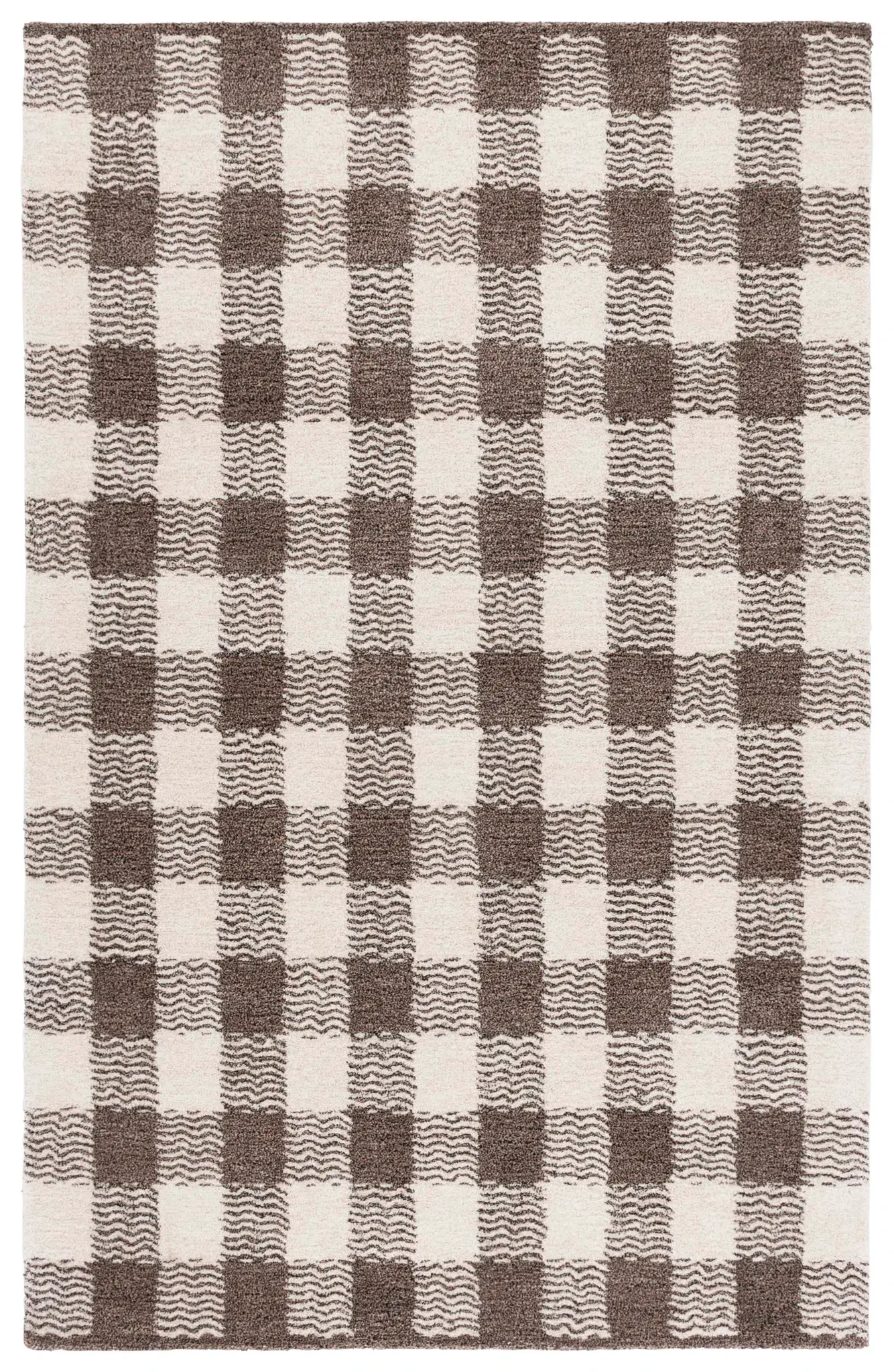 Genre Checkered Hand-Tufted Wool Rug