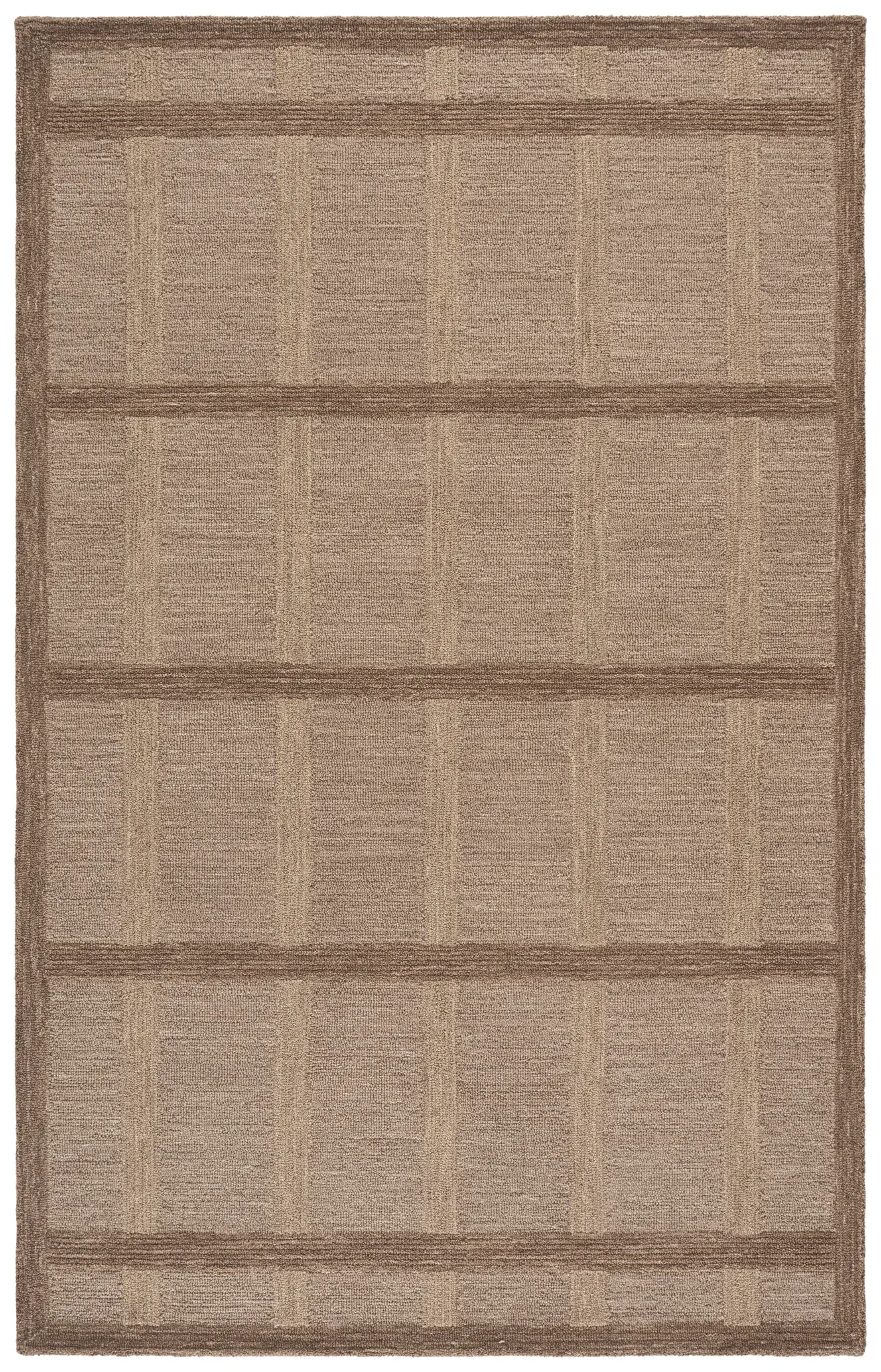 Genre Modern Grid Hand-Tufted Wool Rug