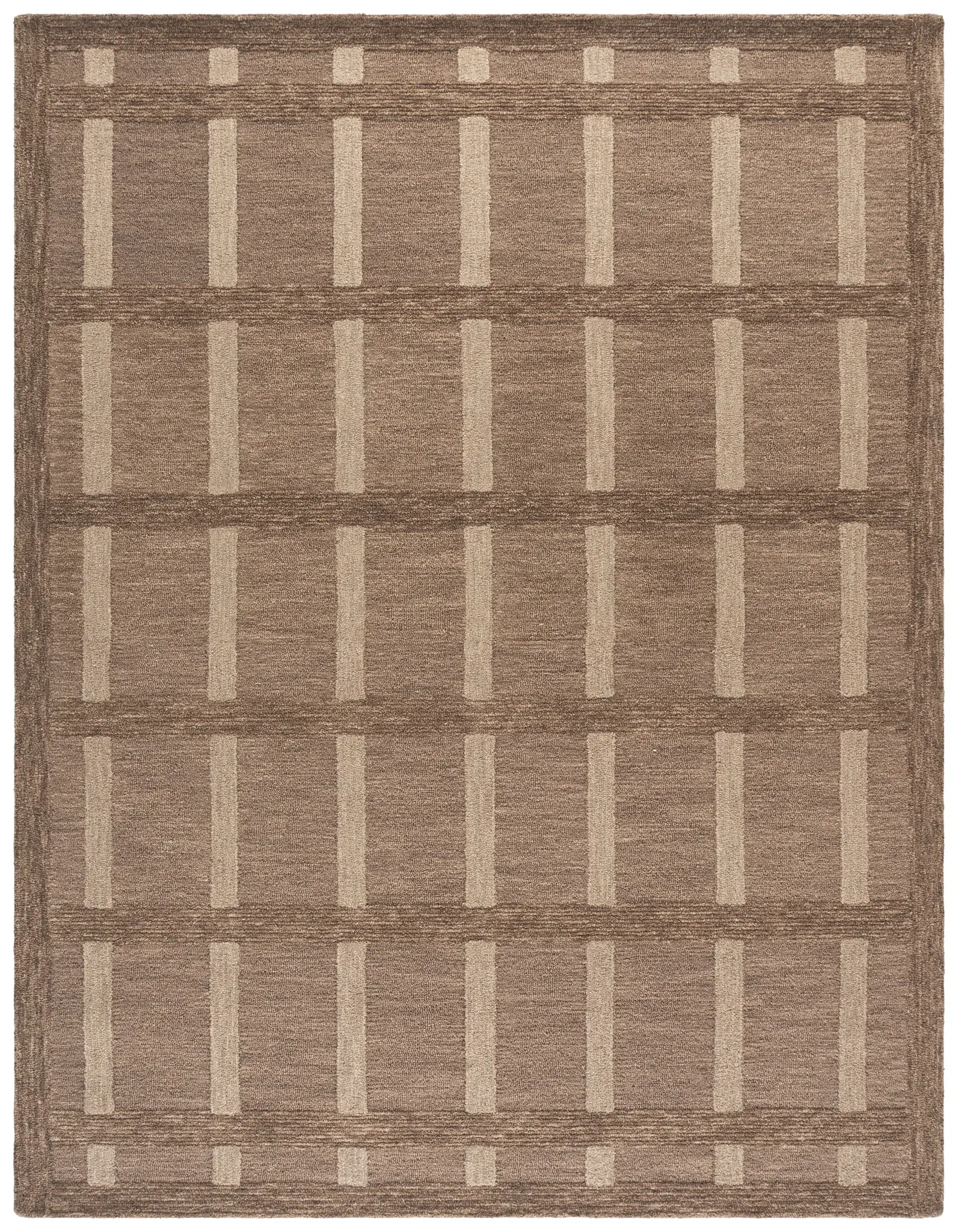 Genre Modern Grid Hand-Tufted Wool Rug