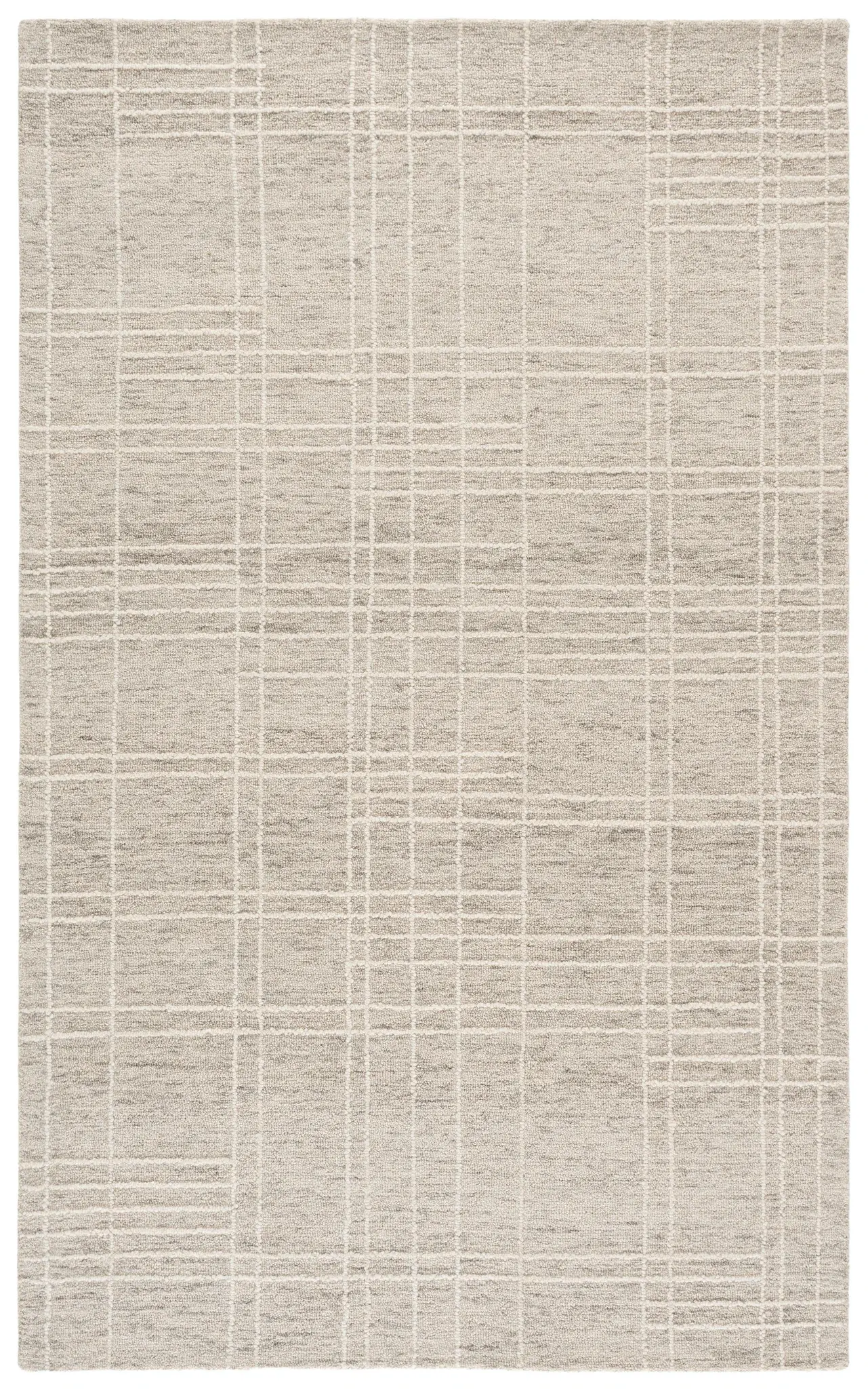 Genre Modern Grid Hand-Tufted Wool Rug