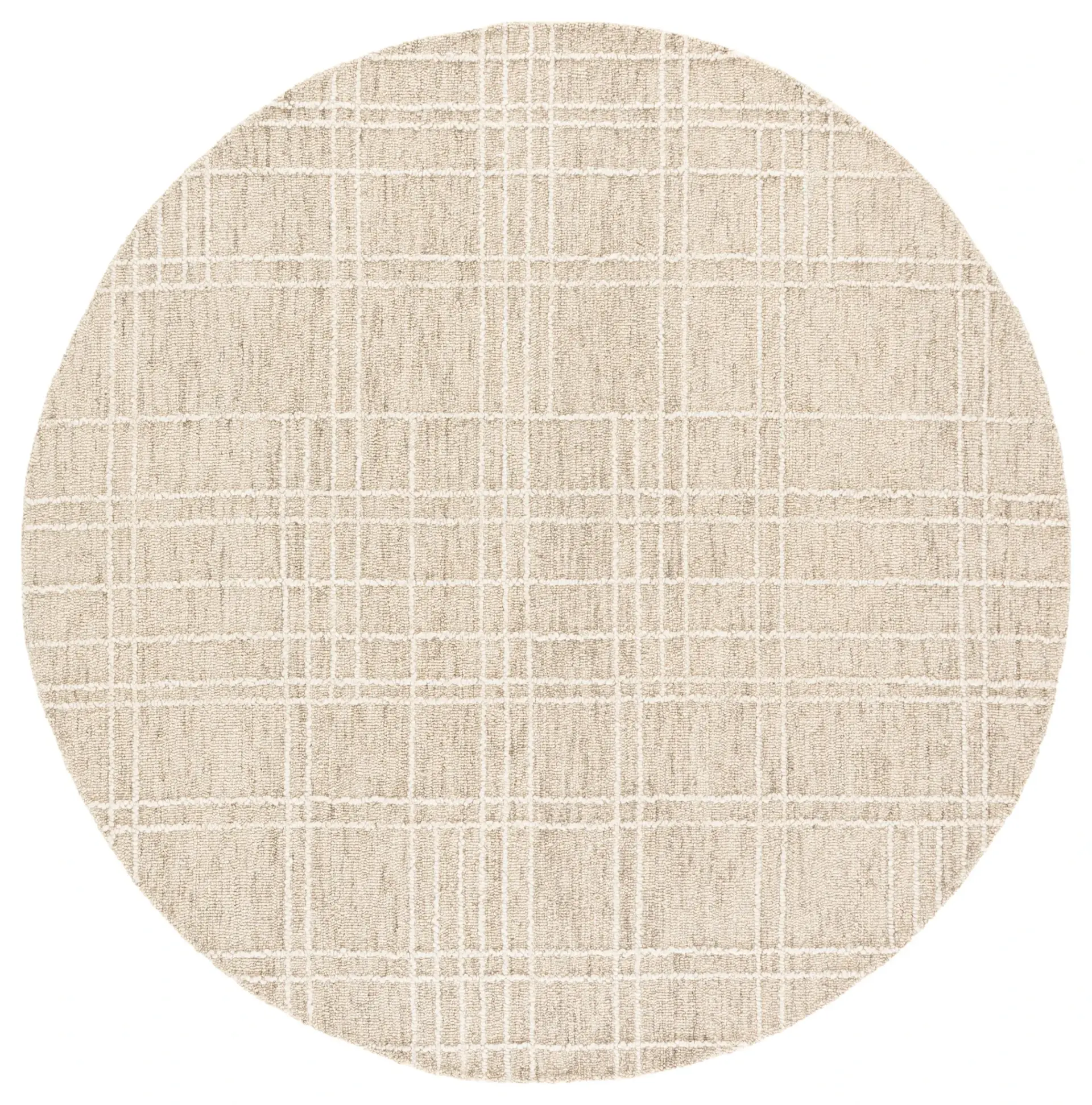 Genre Modern Grid Hand-Tufted Wool Rug