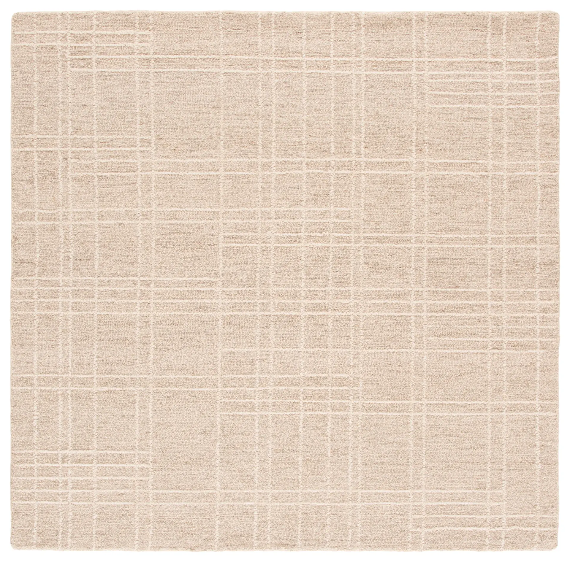 Genre Modern Grid Hand-Tufted Wool Rug