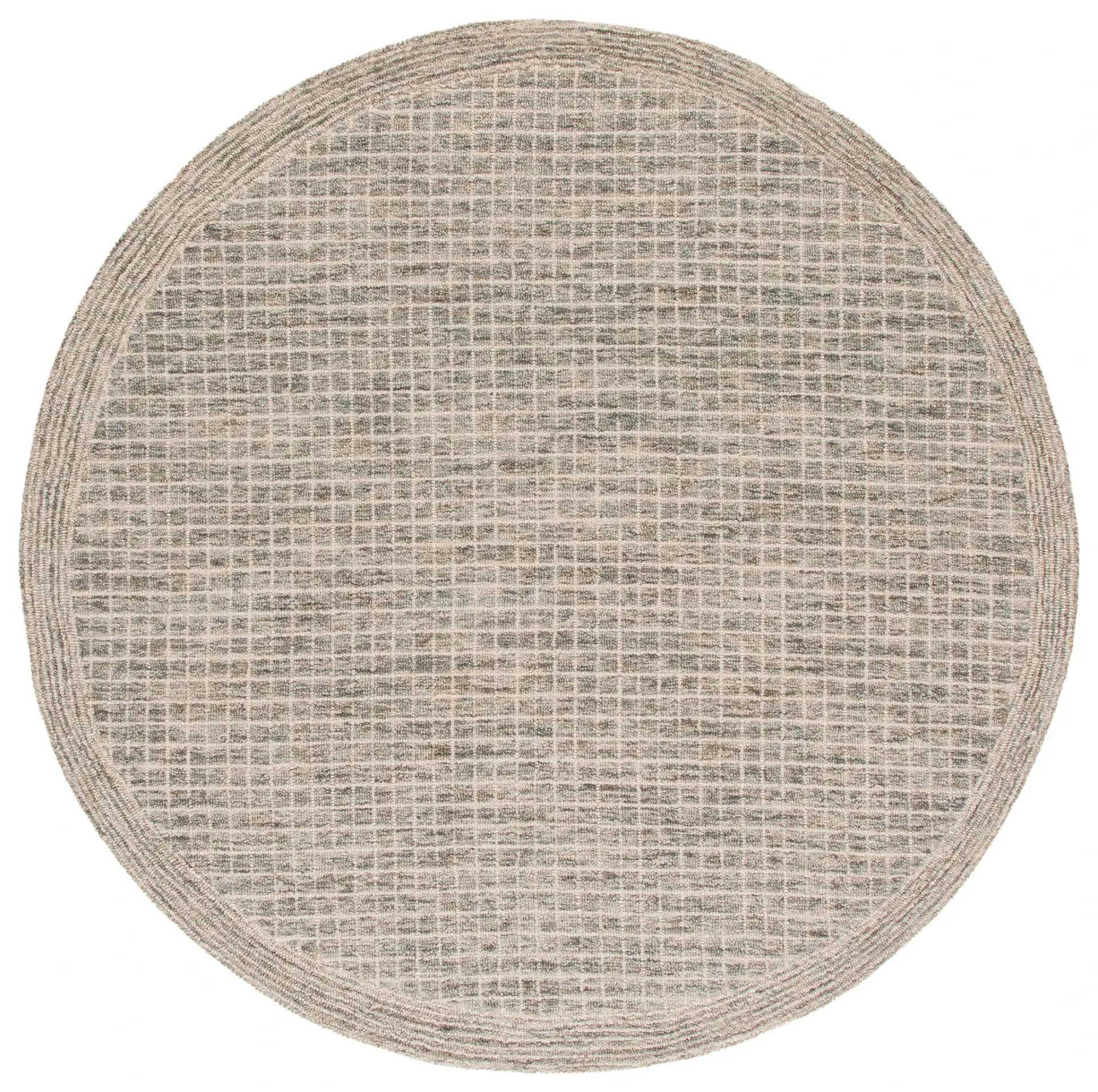 Genre Modern Grid Hand-Tufted Wool Rug