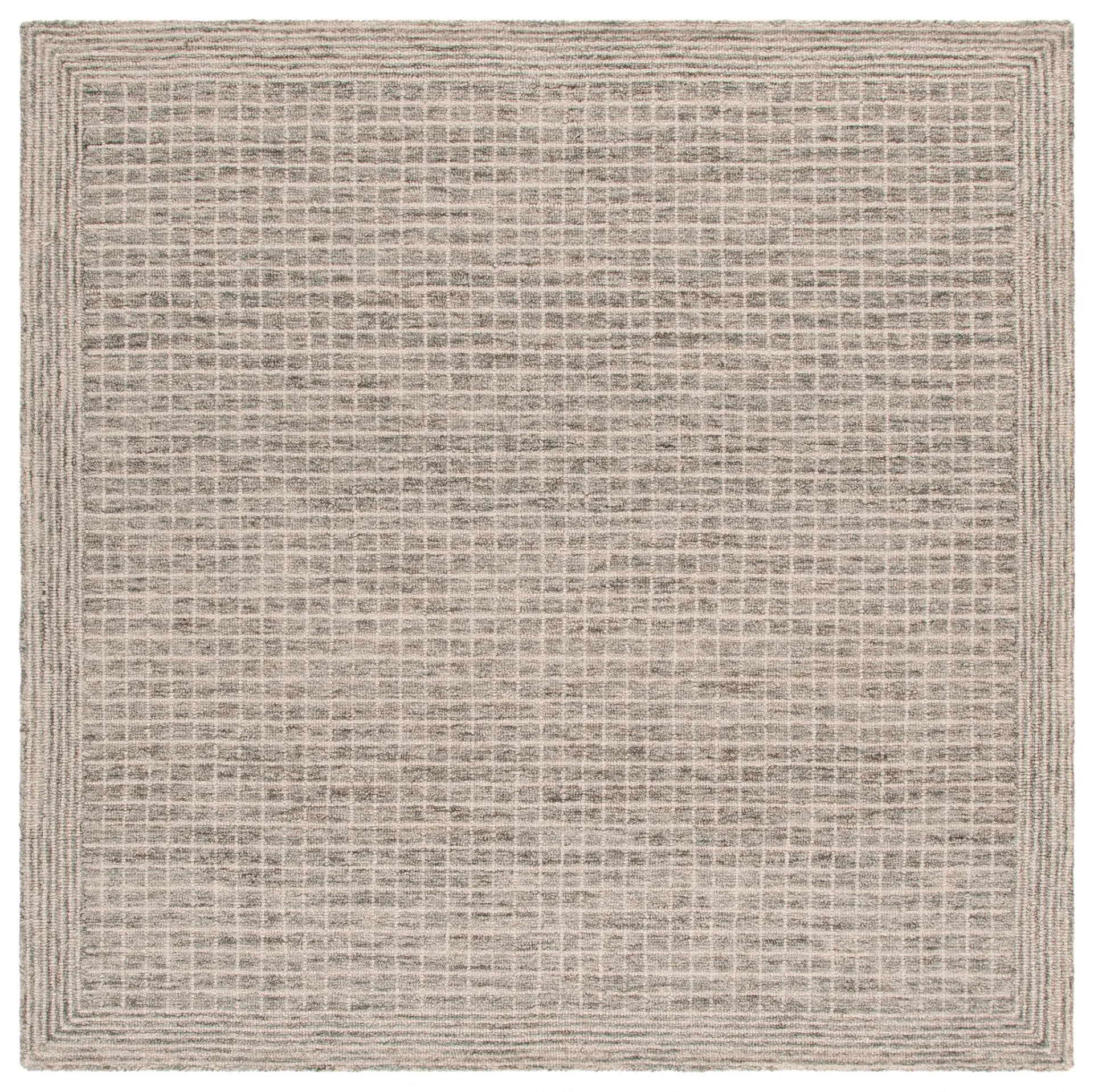 Genre Modern Grid Hand-Tufted Wool Rug