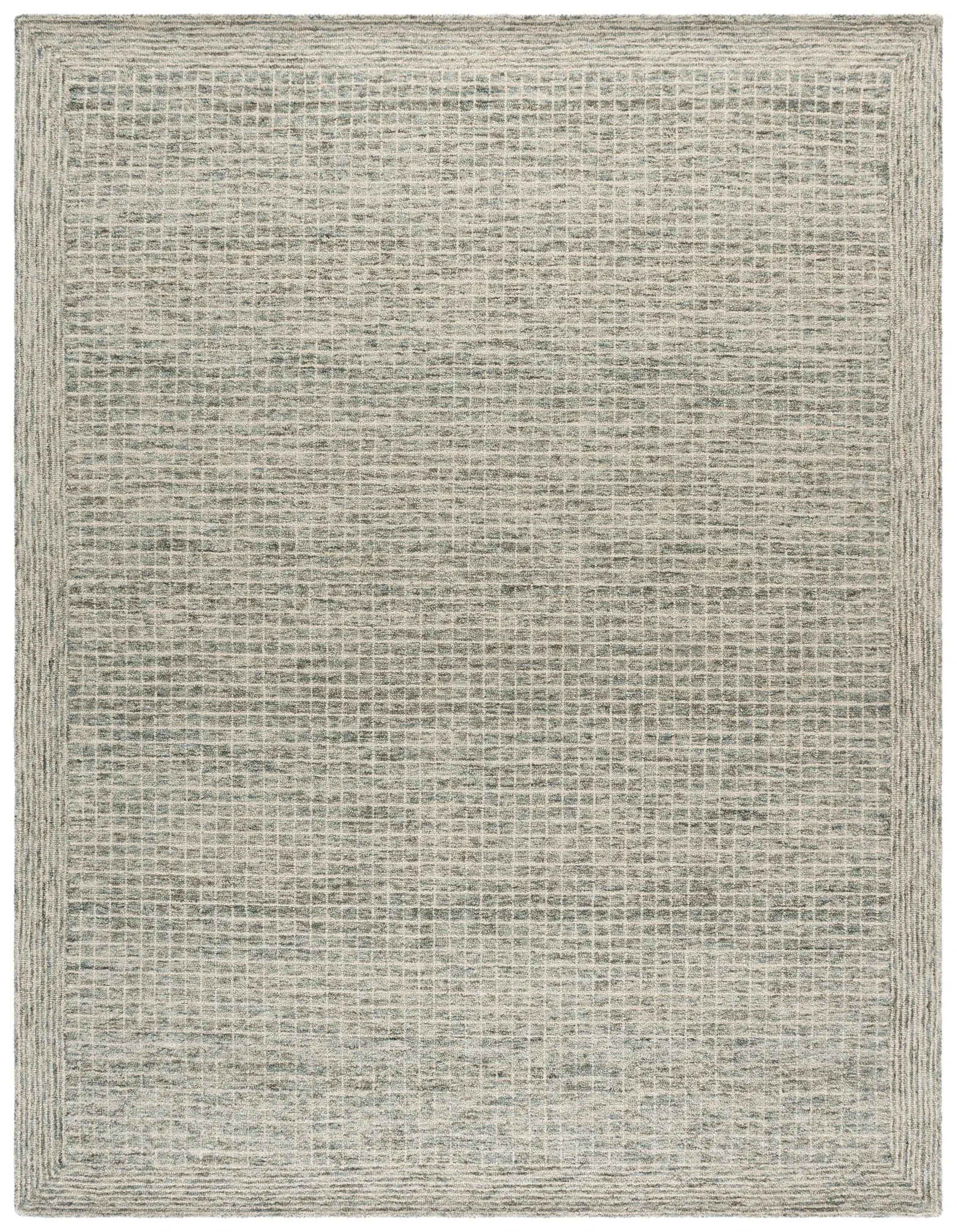 Genre Modern Grid Hand-Tufted Wool Rug