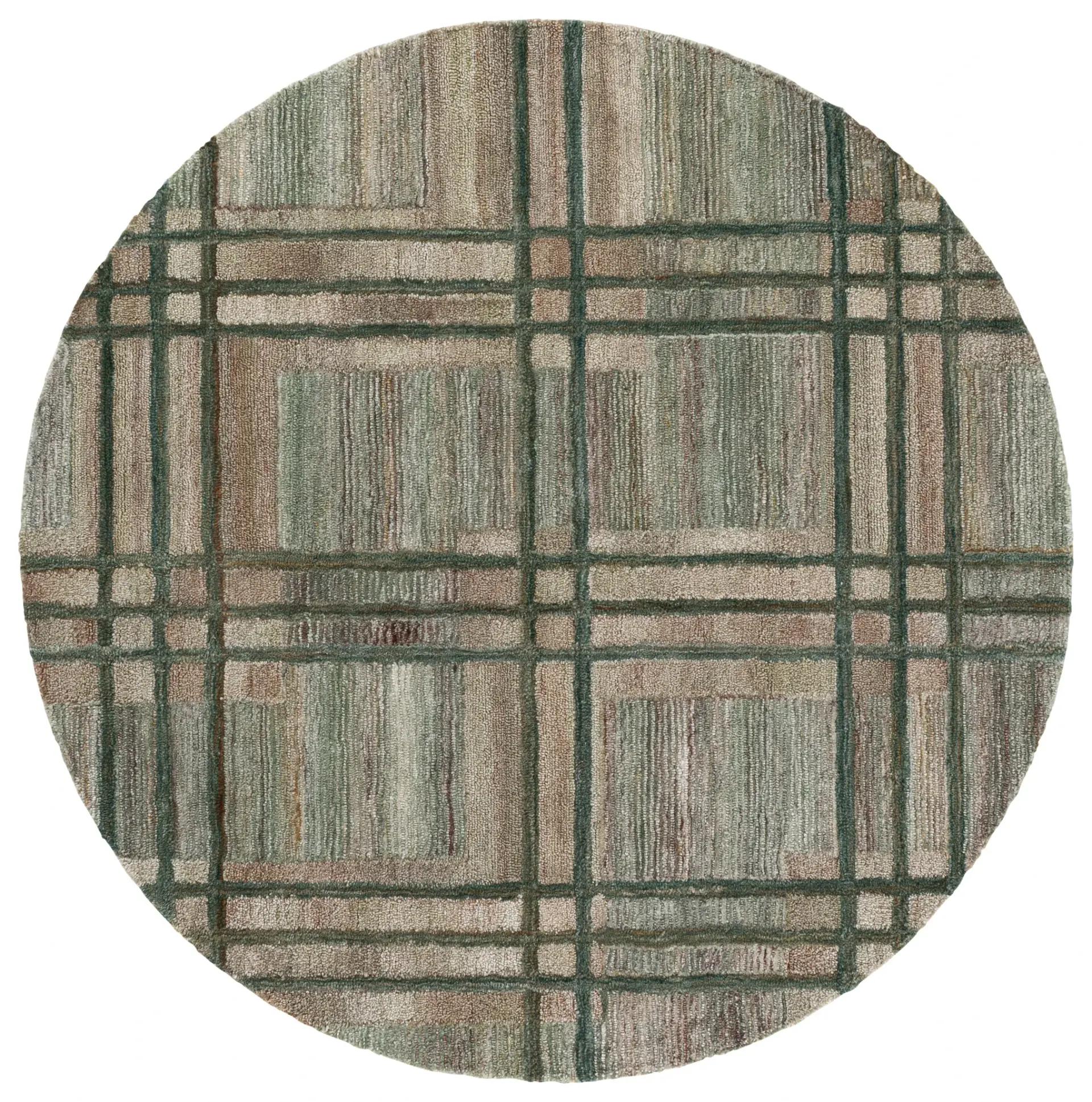 Genre Plaid Hand-Tufted Rug