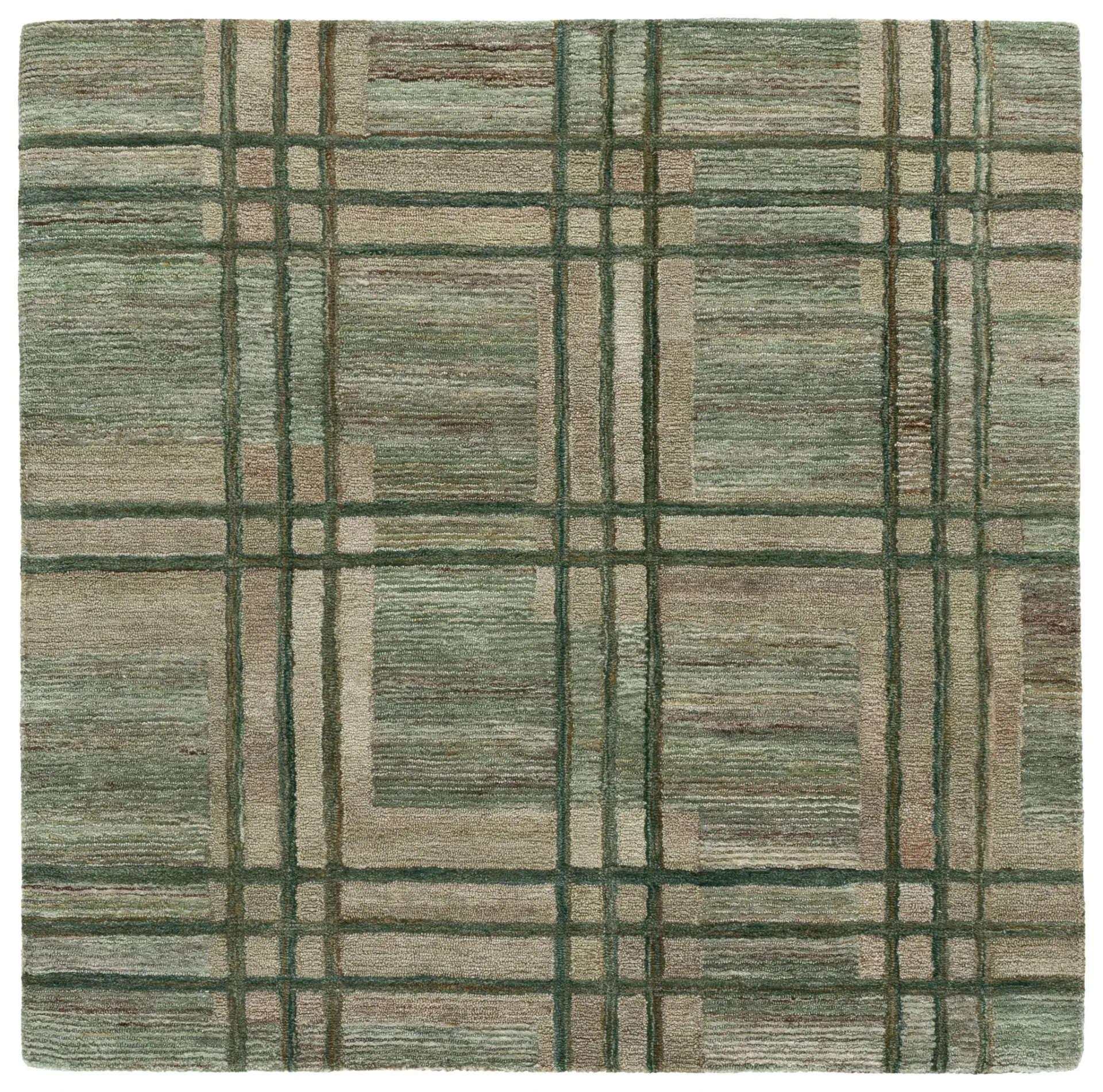 Genre Plaid Hand-Tufted Rug