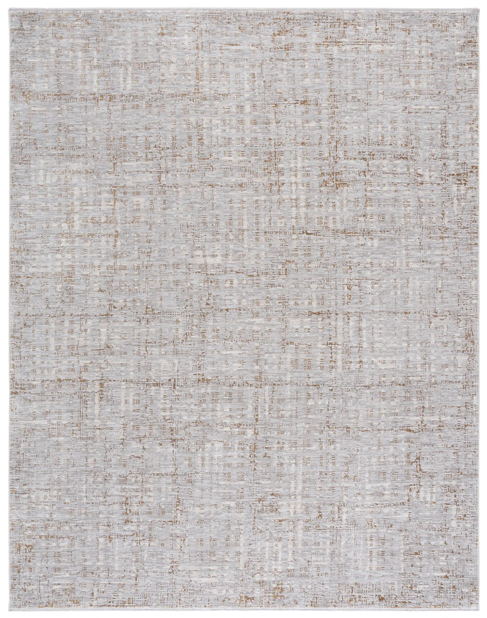 Garnet Distressed Grid Rug