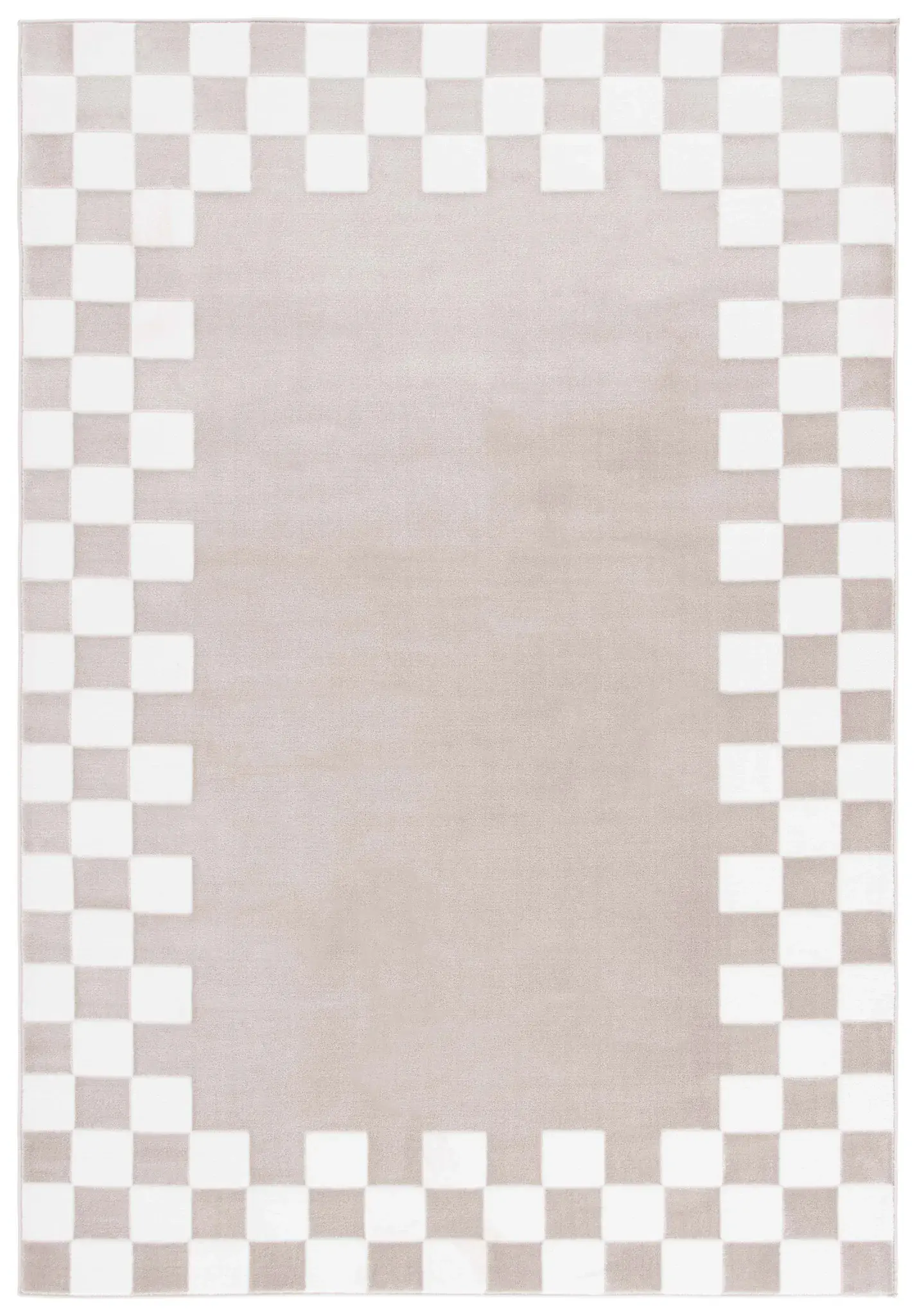 Groove Checkerboard Border Rug
