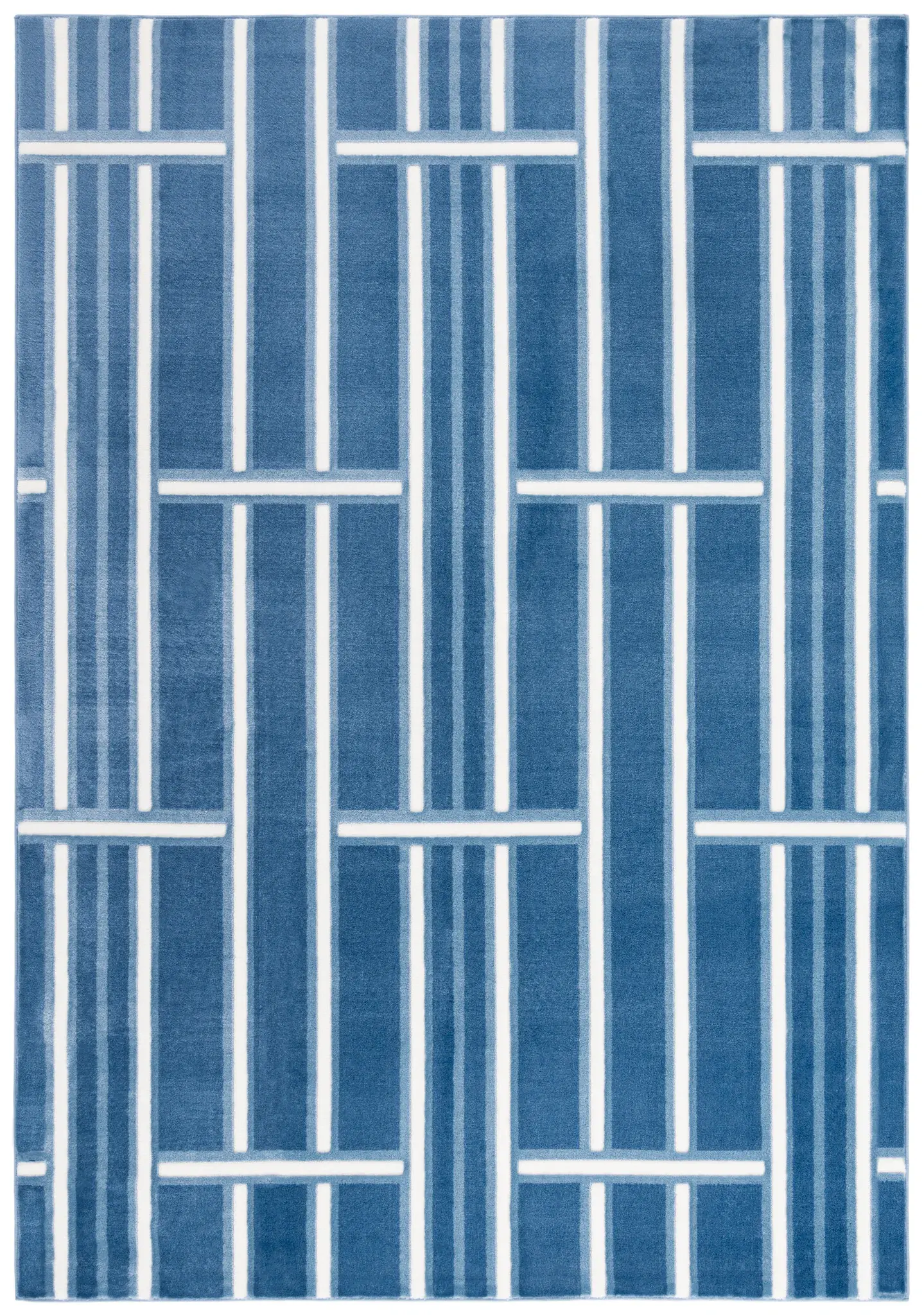 Groove Basketweave Grid Rug