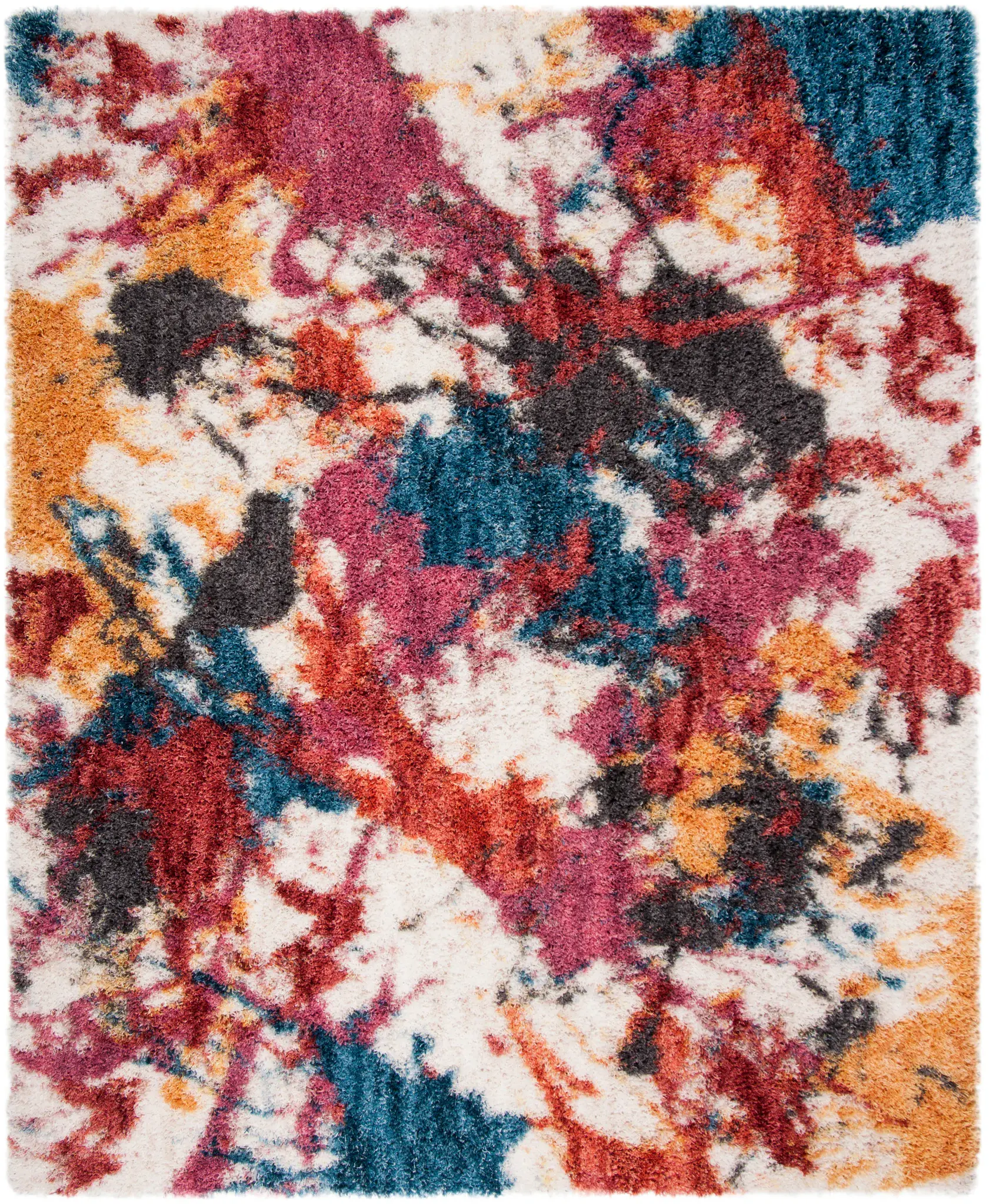 Gypsy Tahoe Abstract Splatter Shag Rug