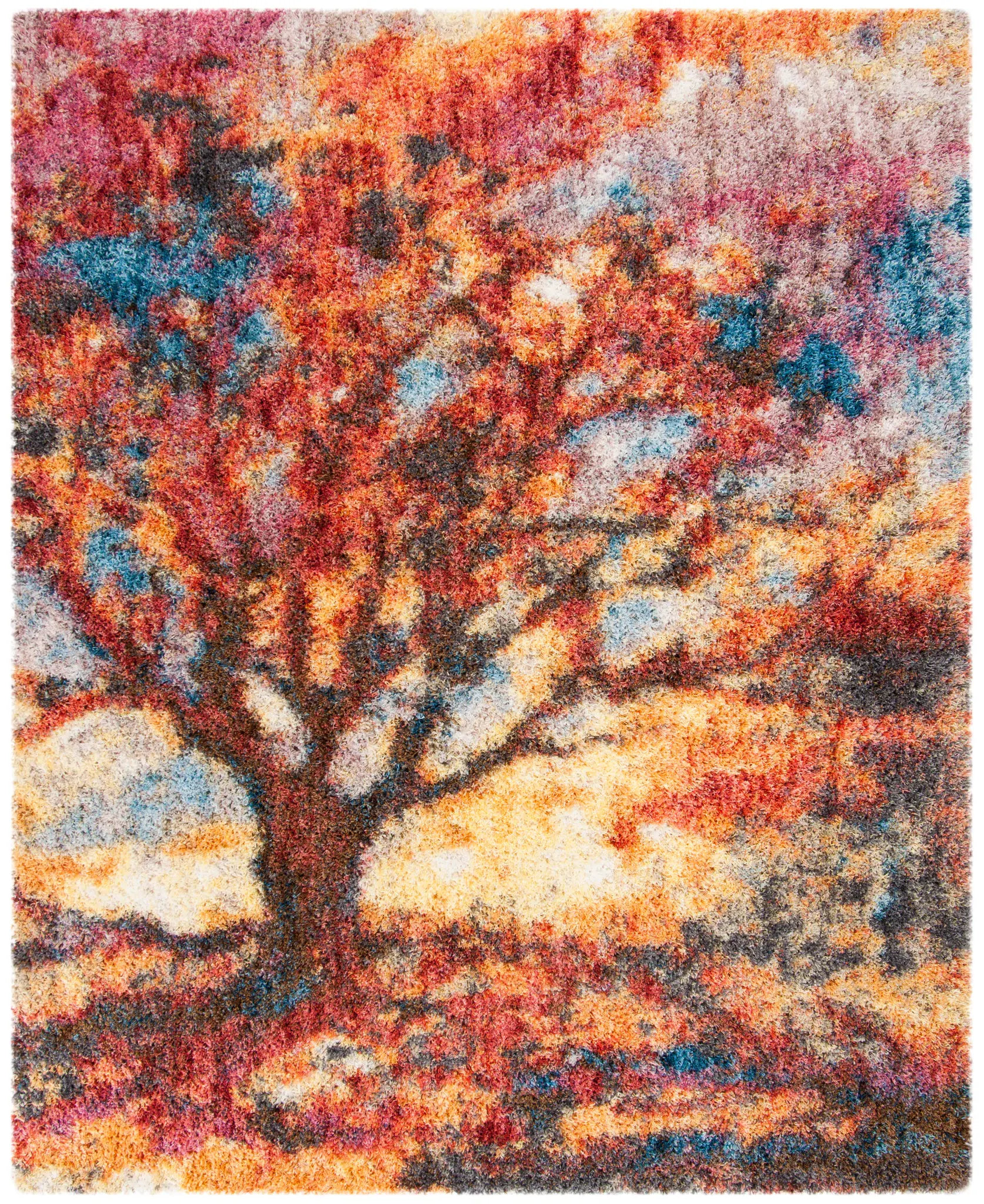 Gypsy Tree Silhouette Shag Rug