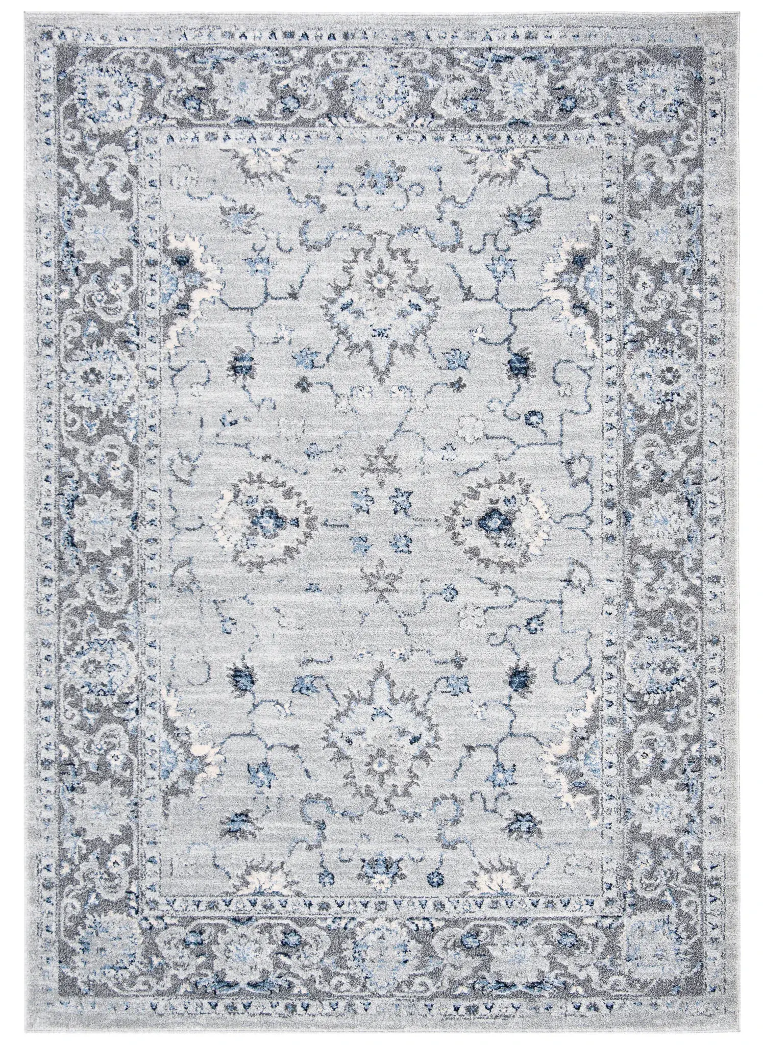 Harbor Faded Floral Border Rug