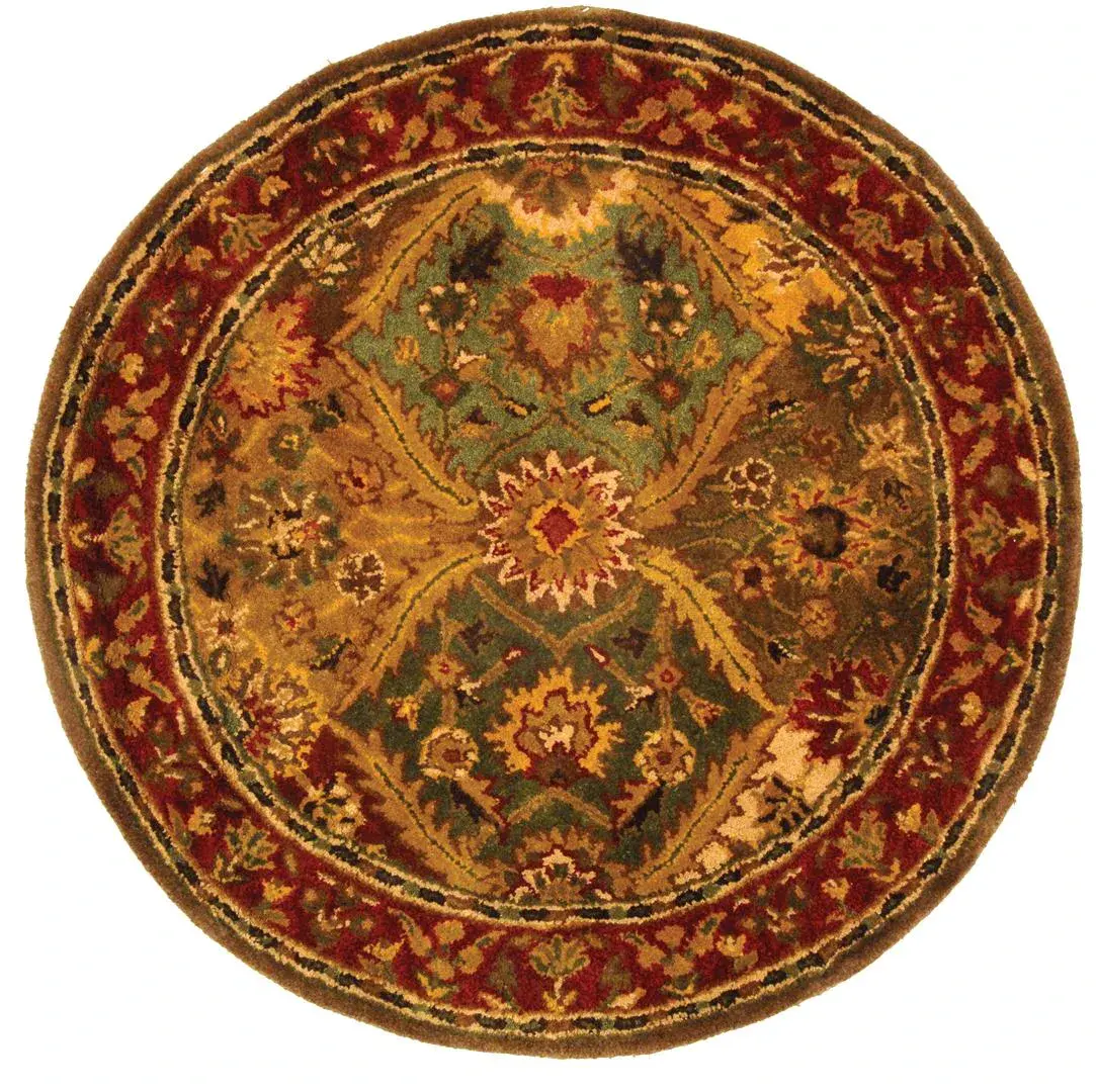 Heritage Floral Diamond Panel Hand-Tufted Wool Rug