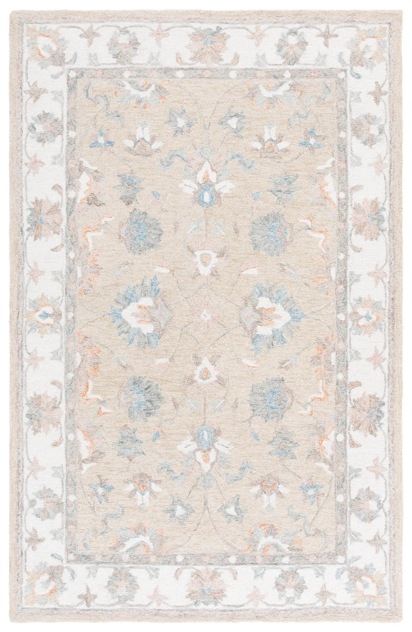 Heritage Bordered Floral Hand-Tufted Wool Rug