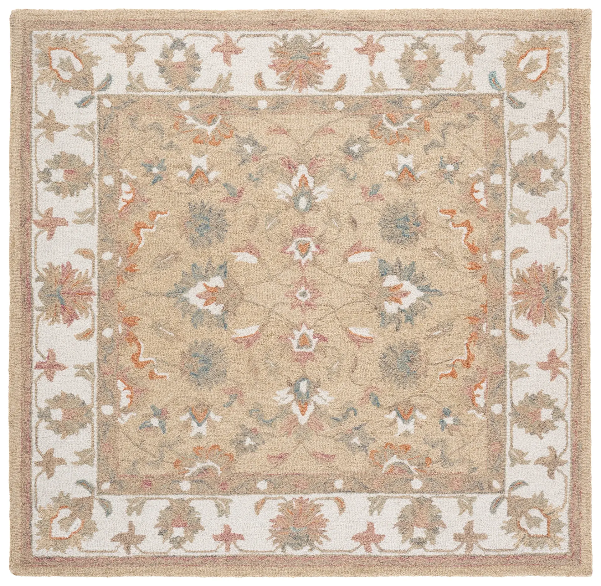 Heritage Bordered Floral Hand-Tufted Wool Rug