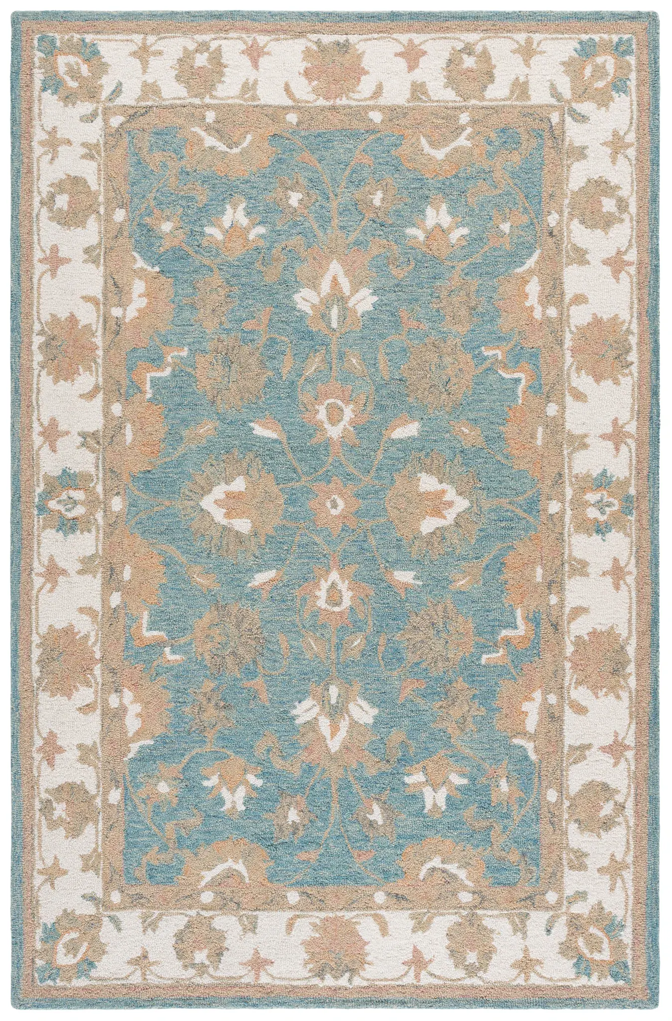 Heritage Bordered Floral Hand-Tufted Wool Rug