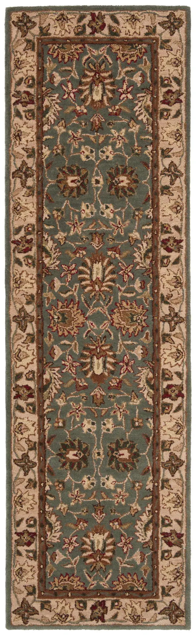 Heritage Floral Blossom Border Hand-Tufted Wool Rug