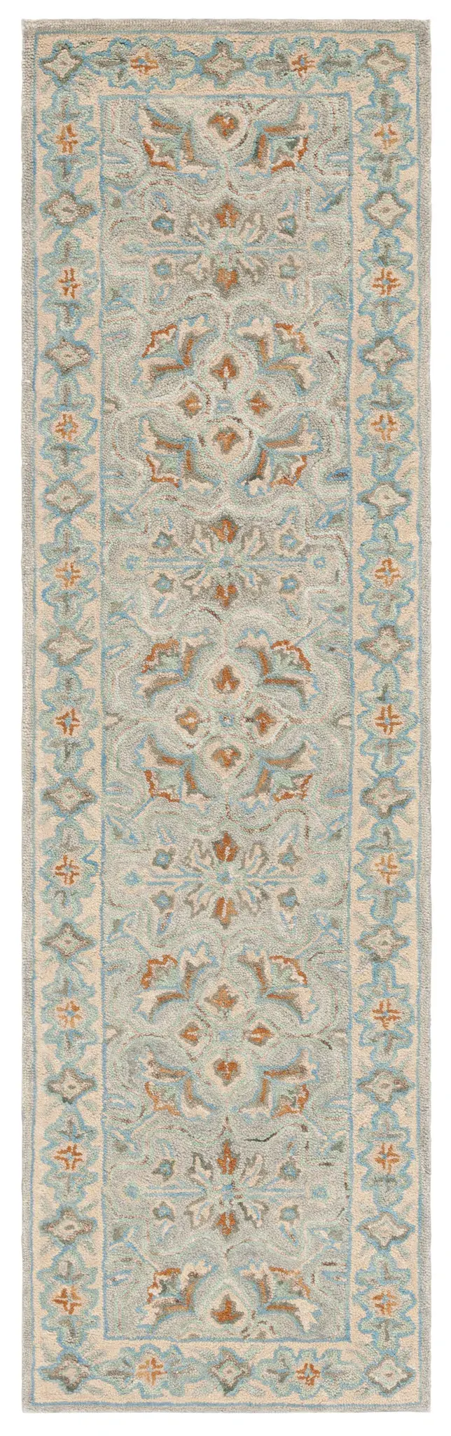 Heritage Floral Lattice Border Hand-Tufted Wool Rug