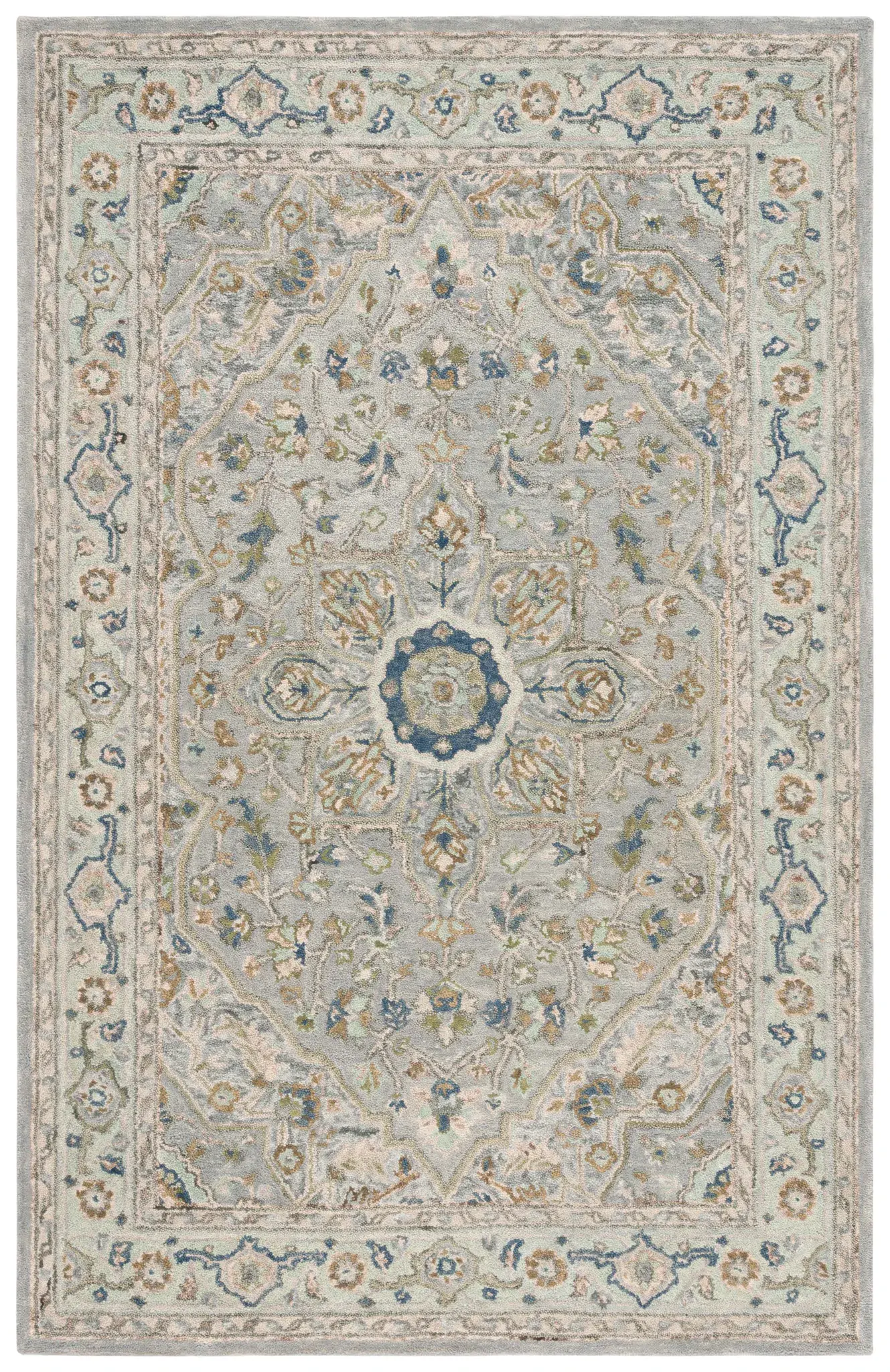 Heritage Corner Medallion Hand-Tufted Wool Rug