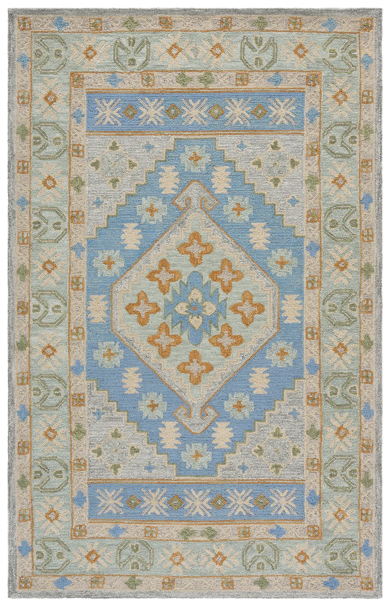 Heritage Southwestern Diamond Medallion Hand-Tufted Wool Rug