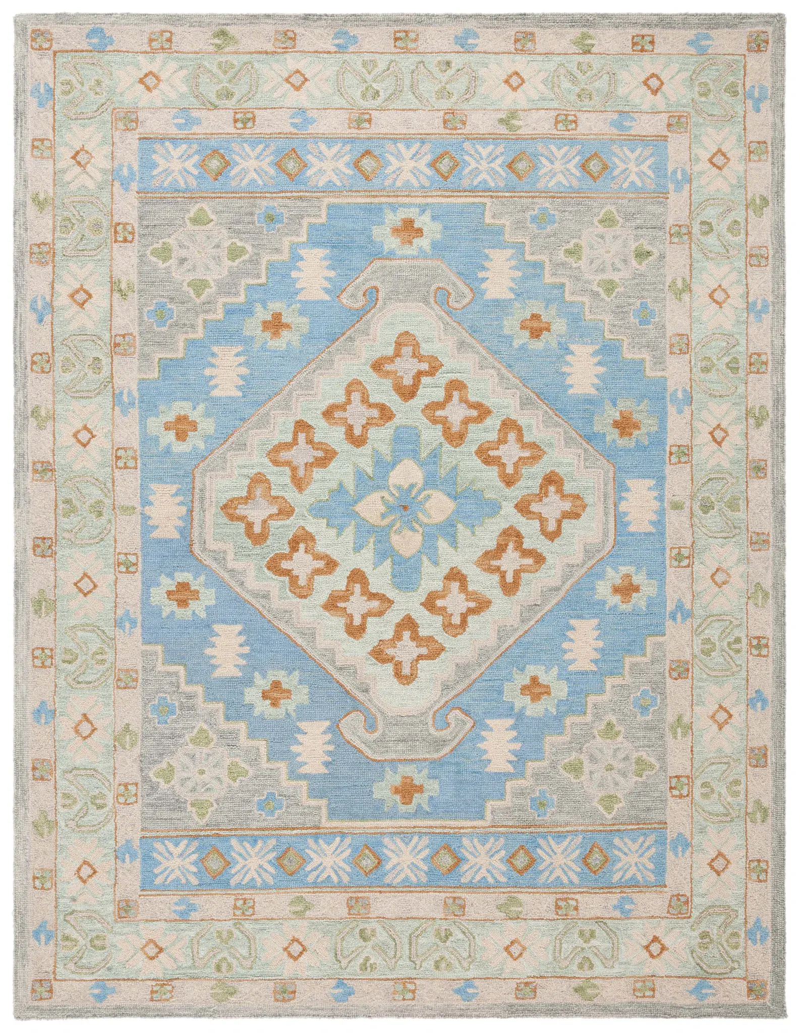 Heritage Southwestern Diamond Medallion Hand-Tufted Wool Rug