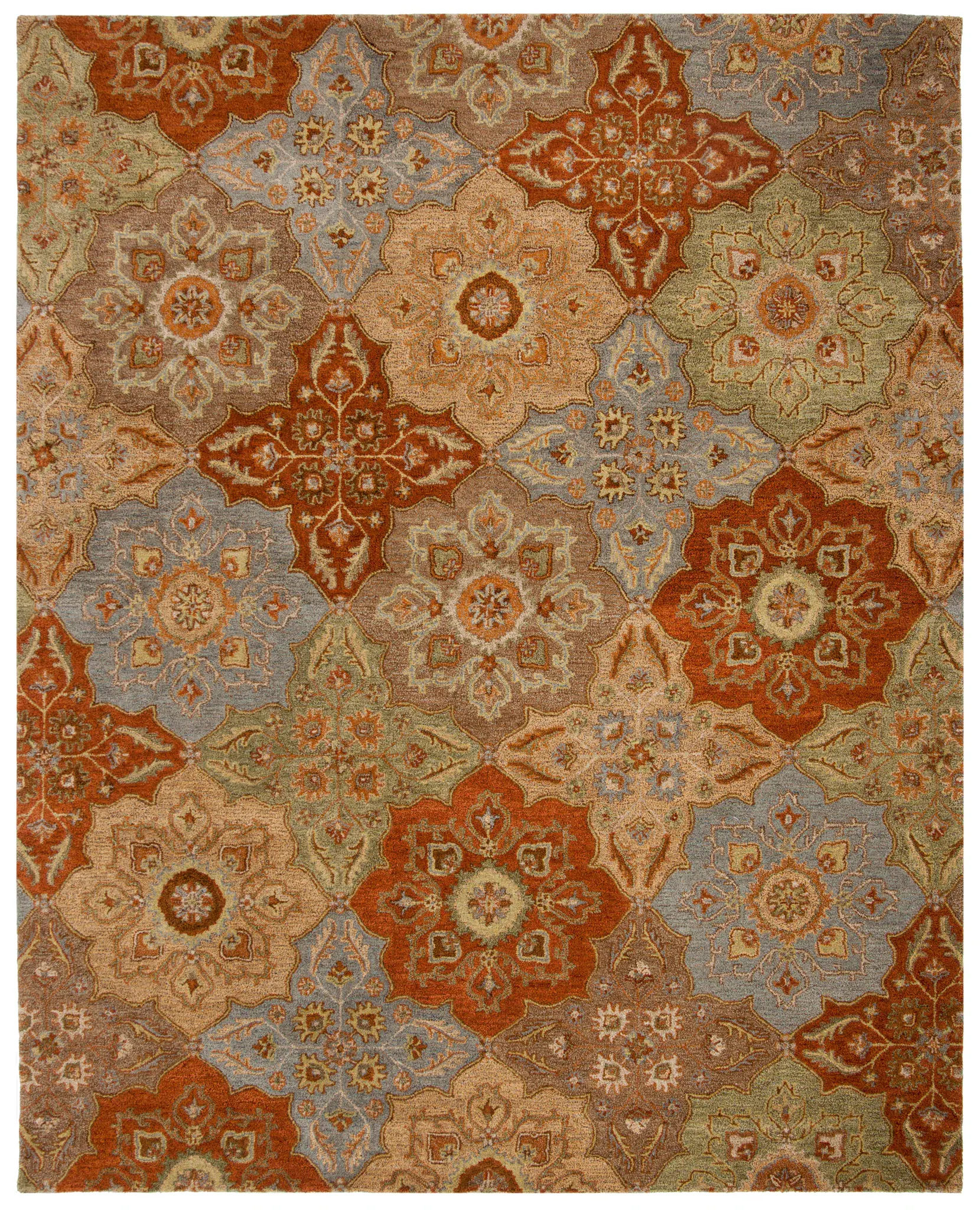 Heritage Tile Medallion Hand-Tufted Wool Rug