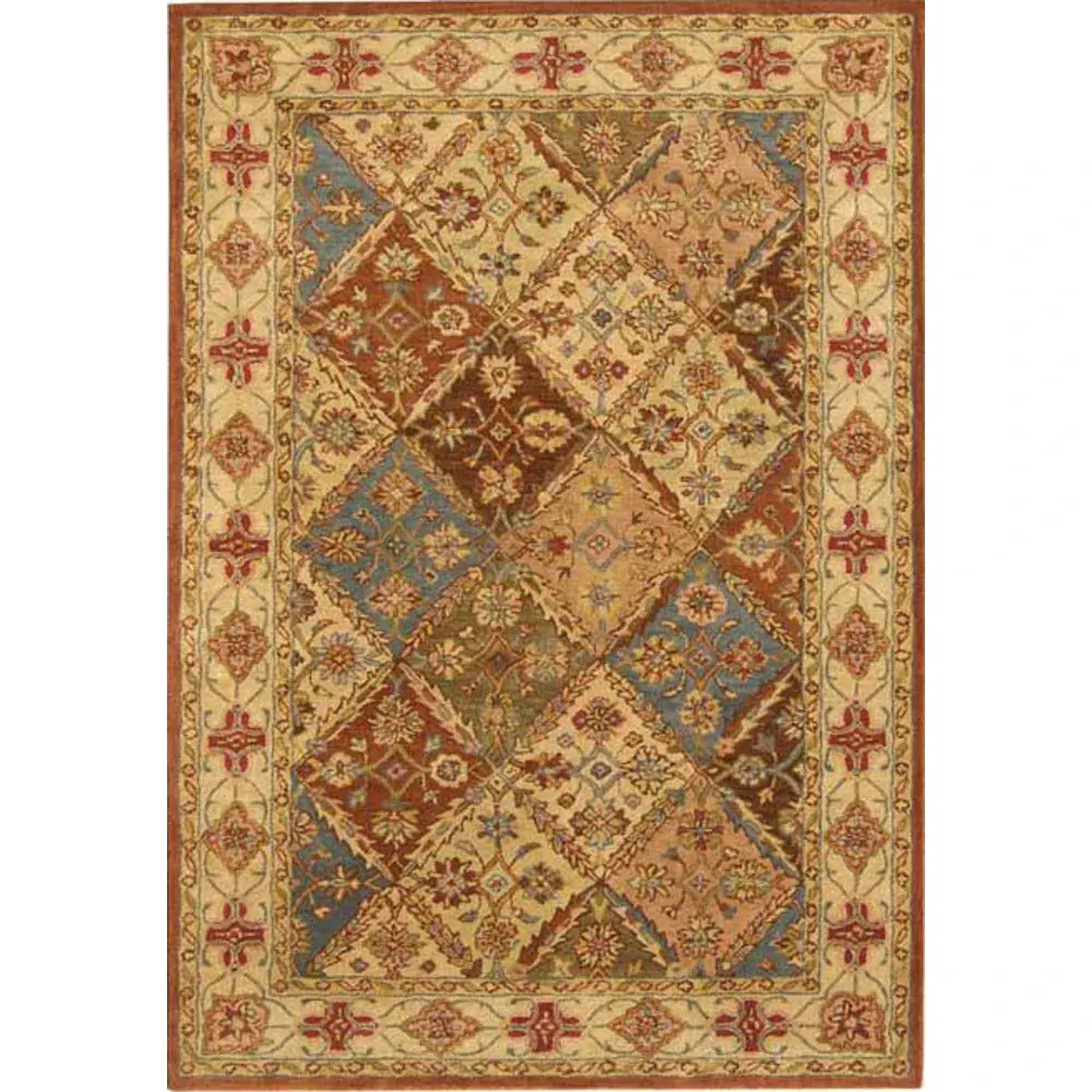 Heritage Diamond Patchwork Hand-Tufted Wool Rug