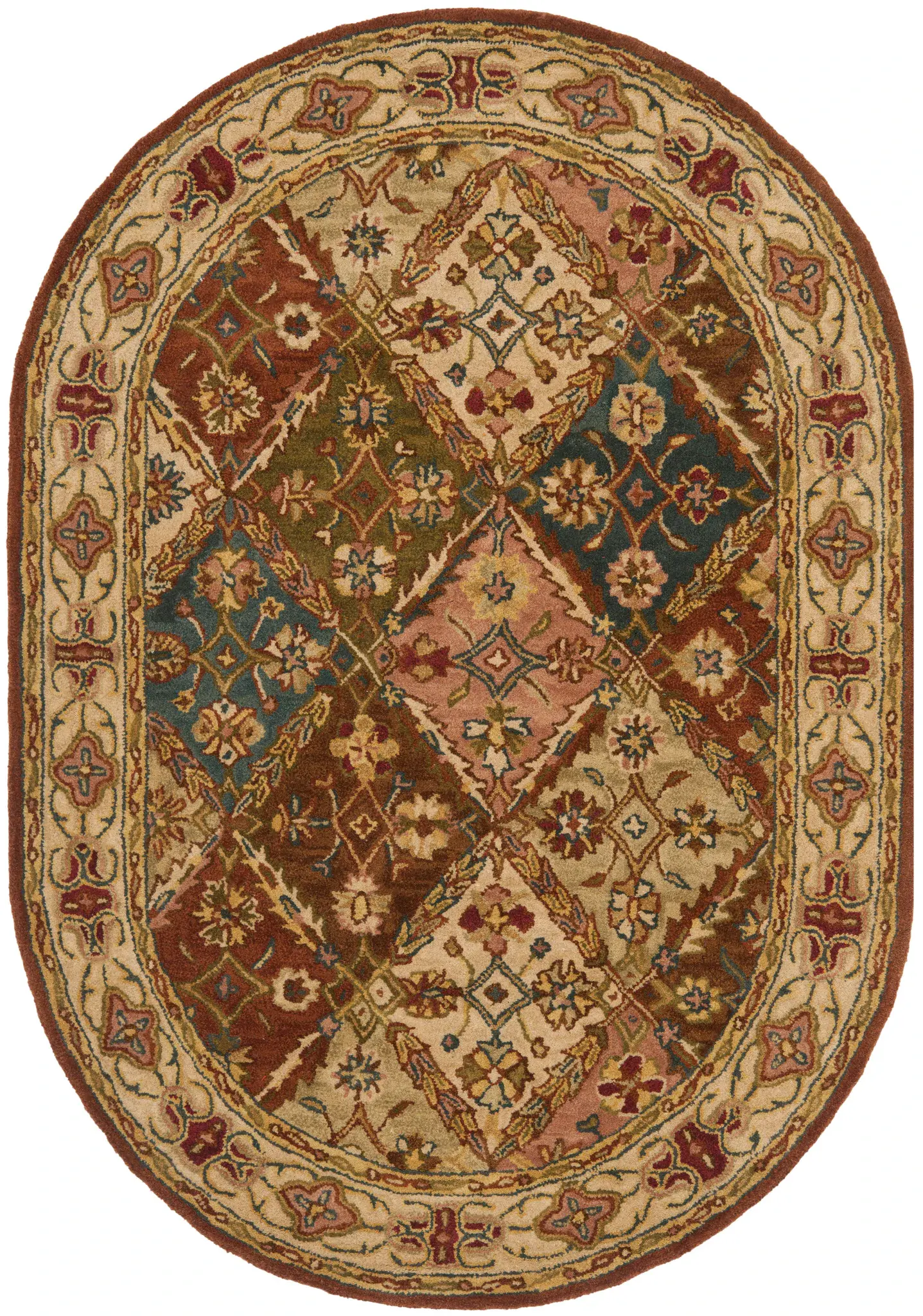 Heritage Diamond Patchwork Hand-Tufted Wool Rug