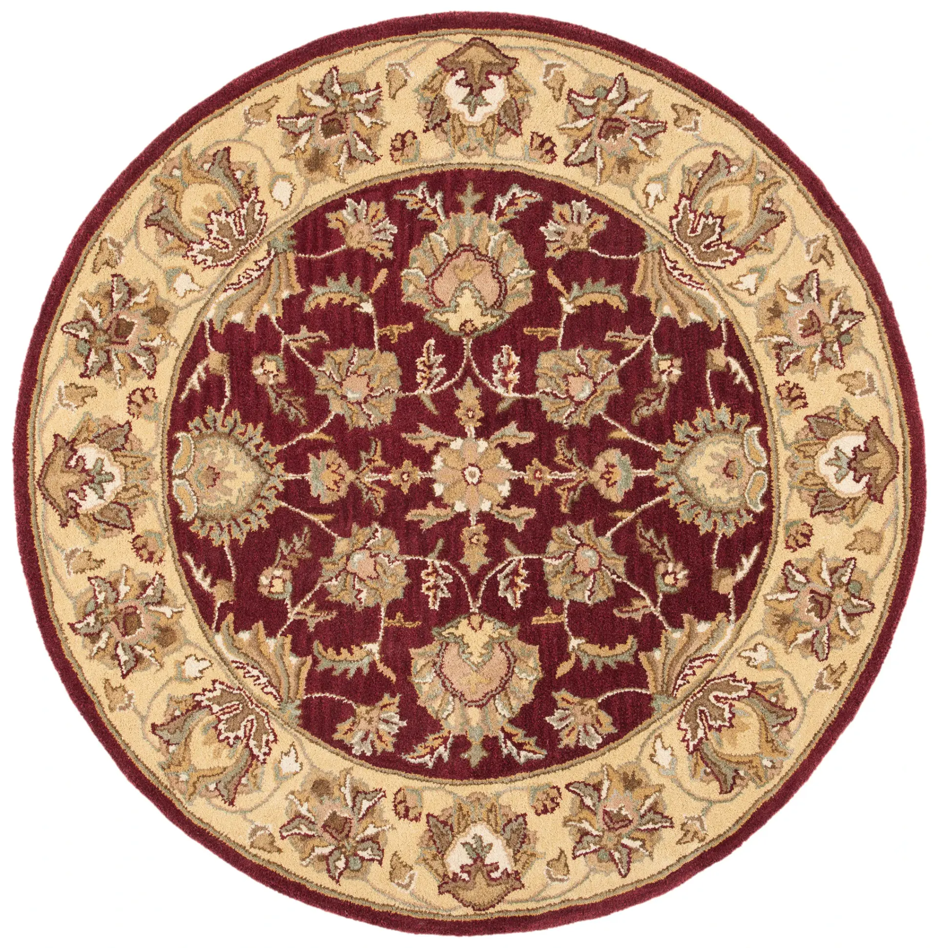 Heritage Floral Border Hand-Tufted Wool Rug