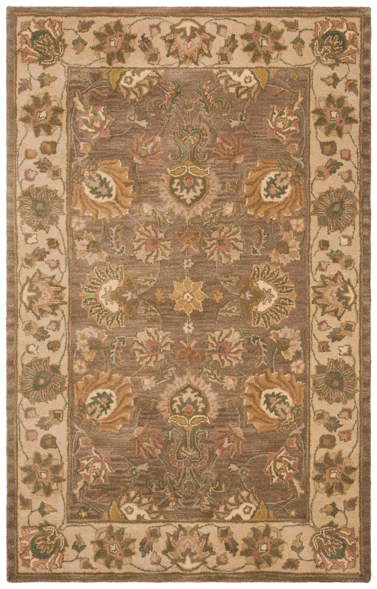 Heritage Floral Border Hand-Tufted Wool Rug