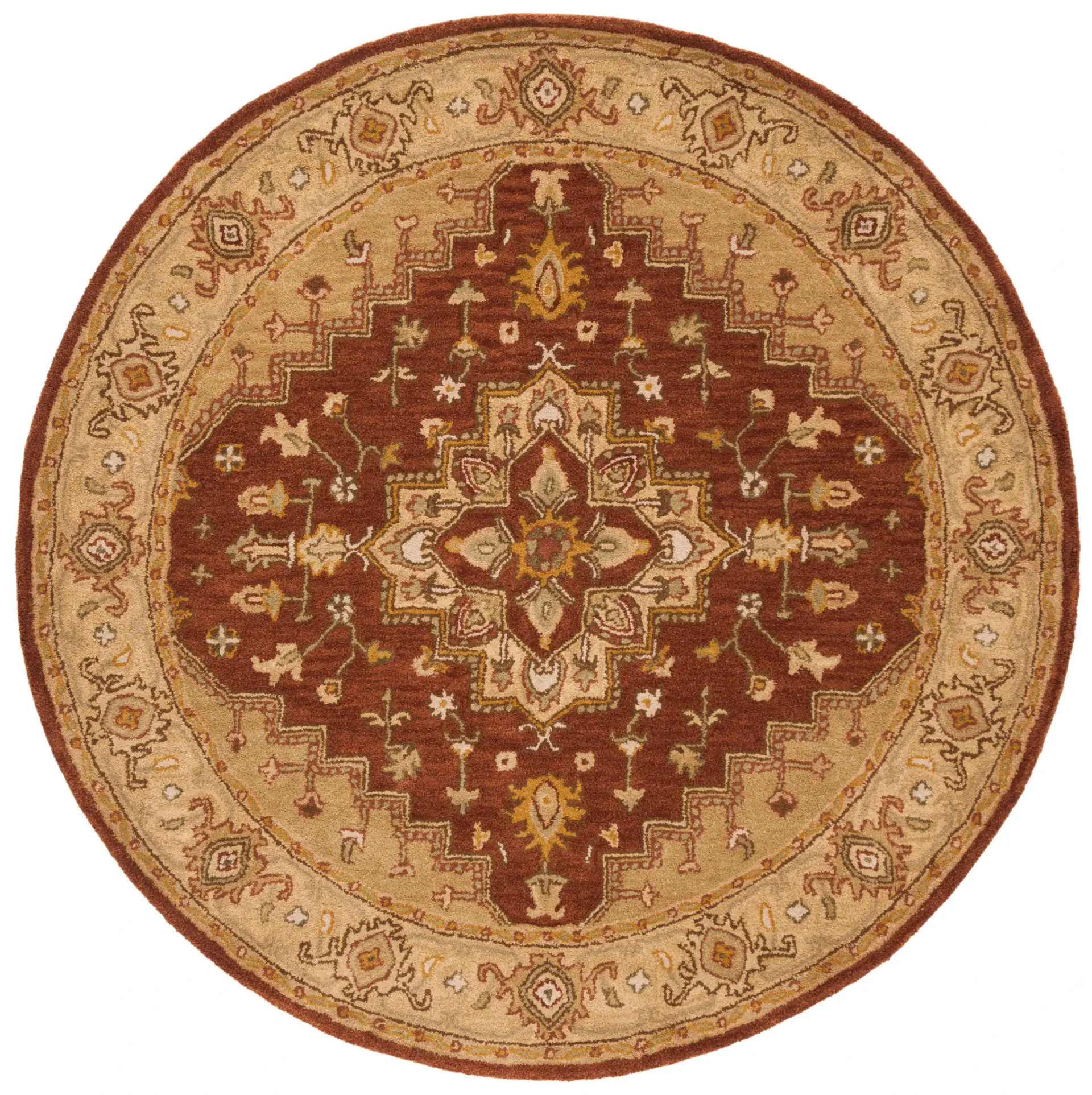 Heritage Stepped Medallion Hand-Tufted Wool Rug