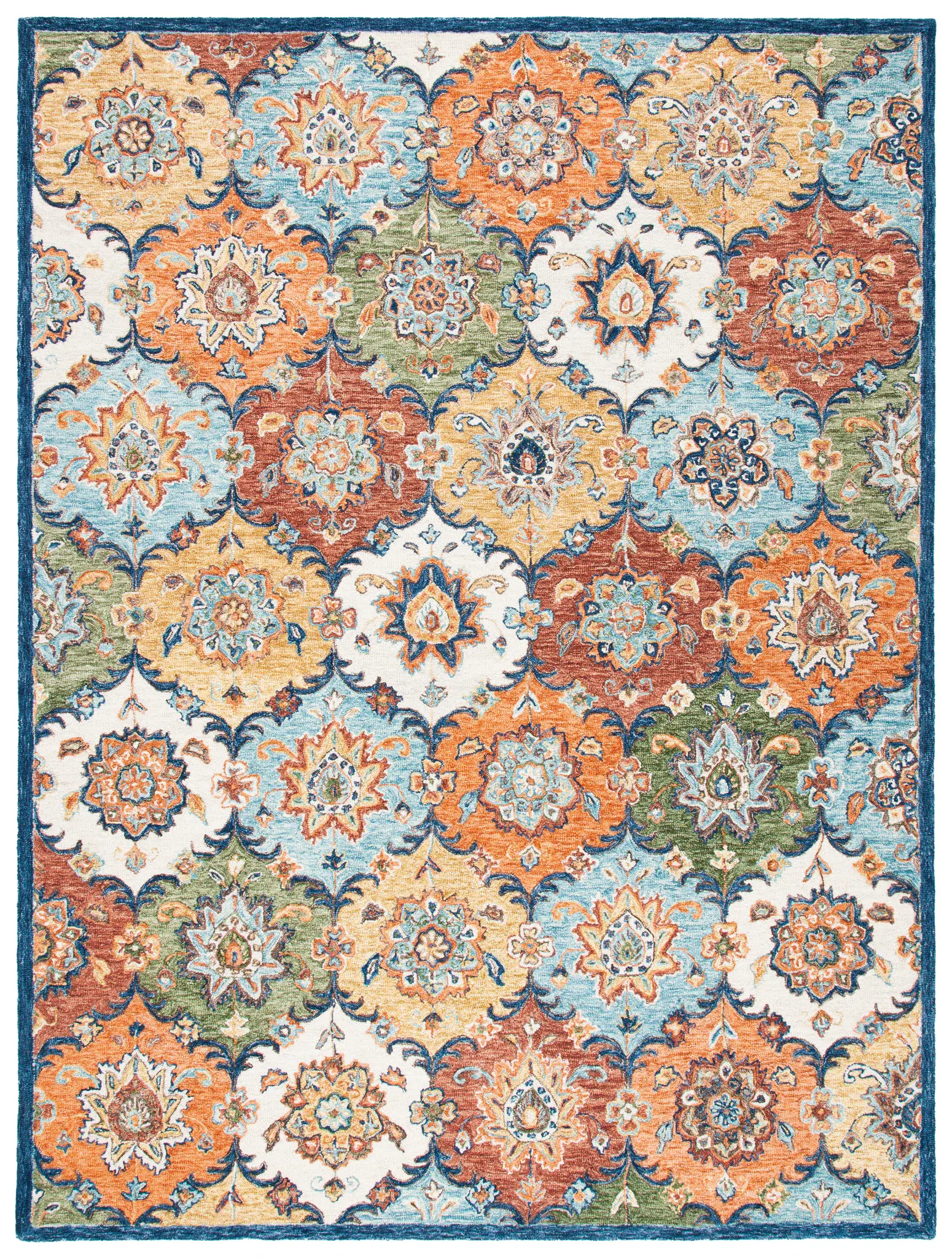 Heritage Allover Ogee Tile Hand-Tufted Wool Rug