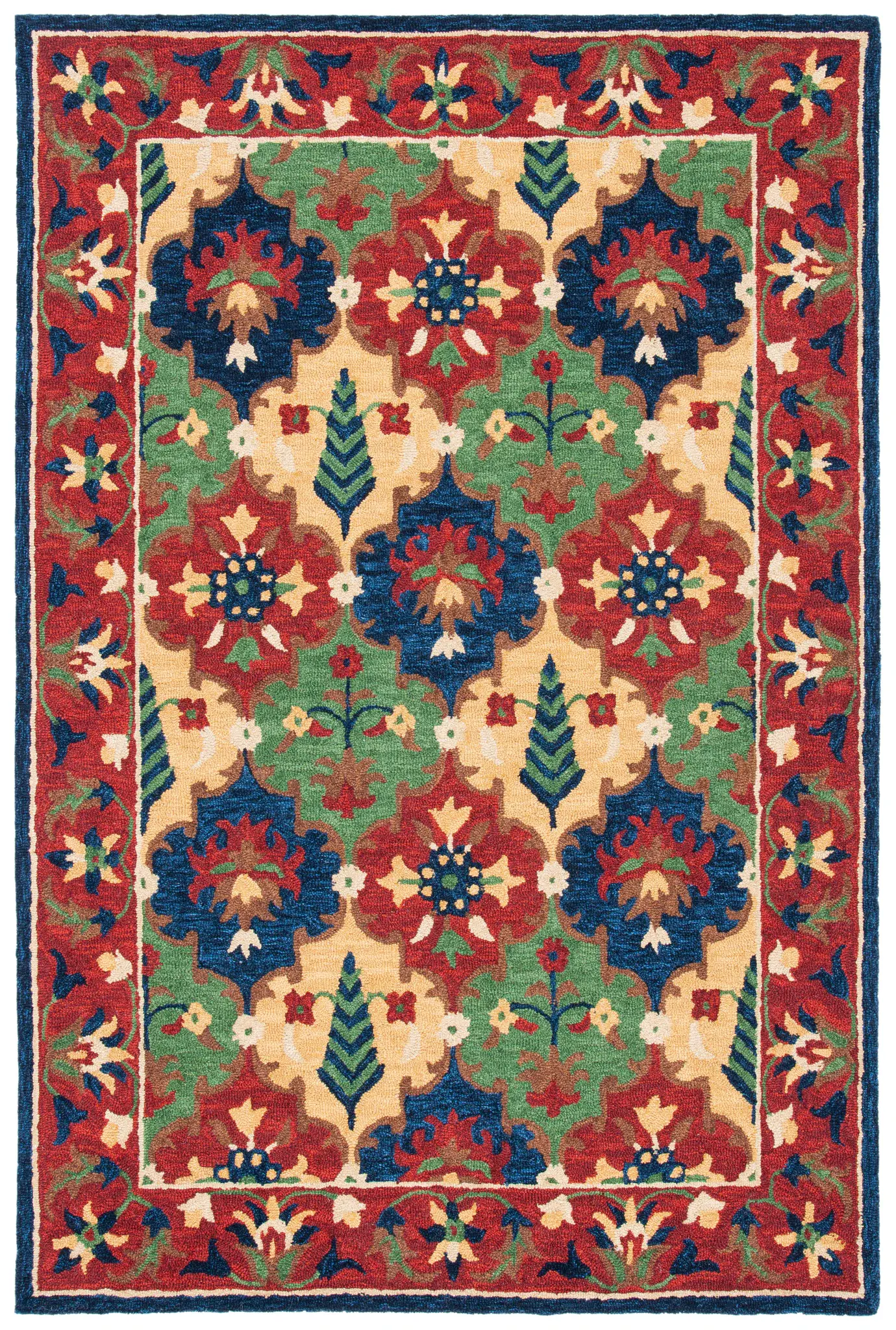 Heritage Interlocking Tile Hand-Tufted Wool Rug