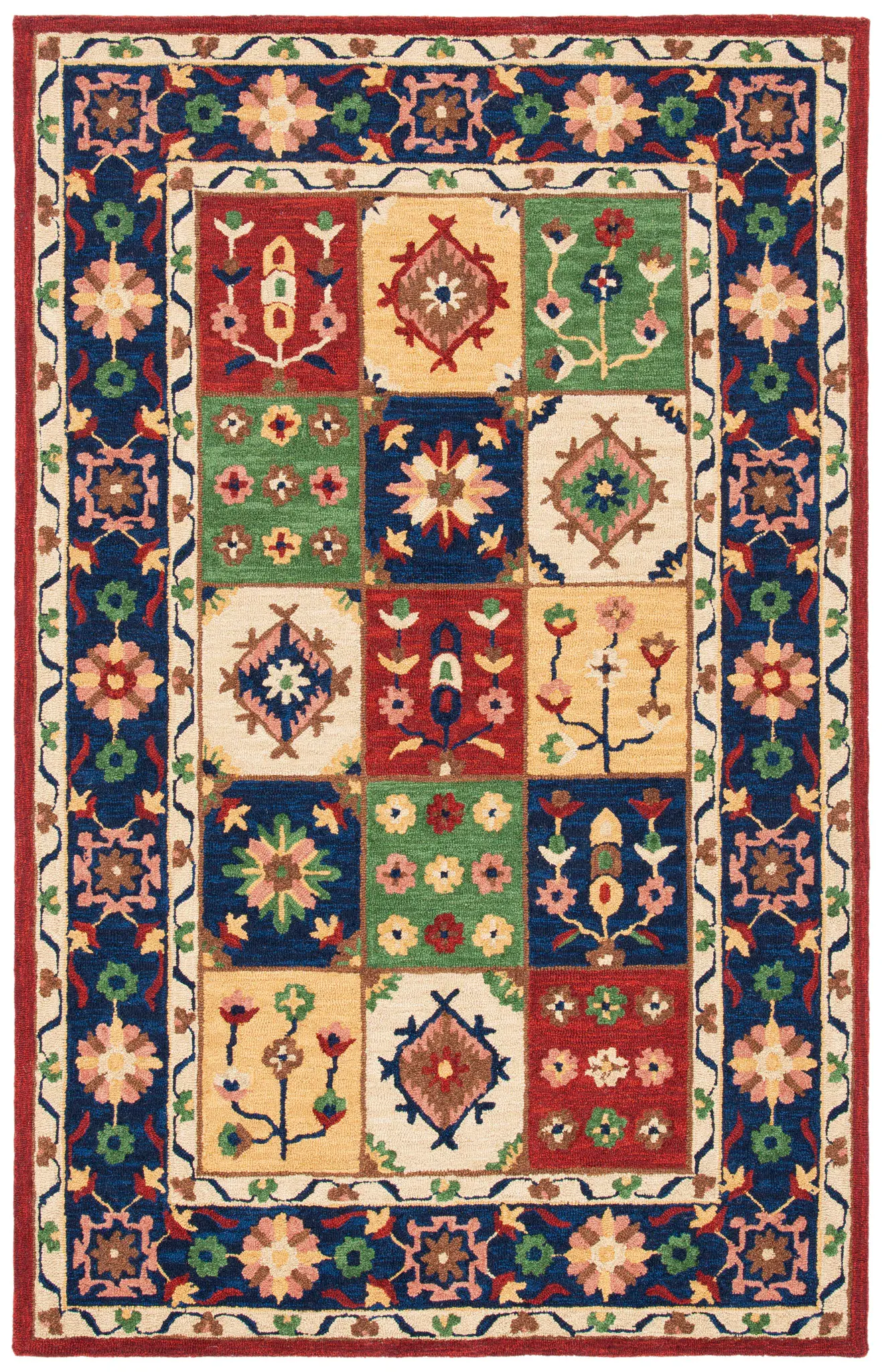 Heritage Patchwork Floral Hand-Tufted Wool Rug