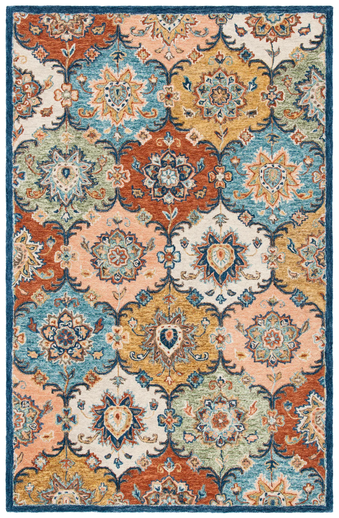 Heritage Allover Ogee Tile Hand-Tufted Wool Rug