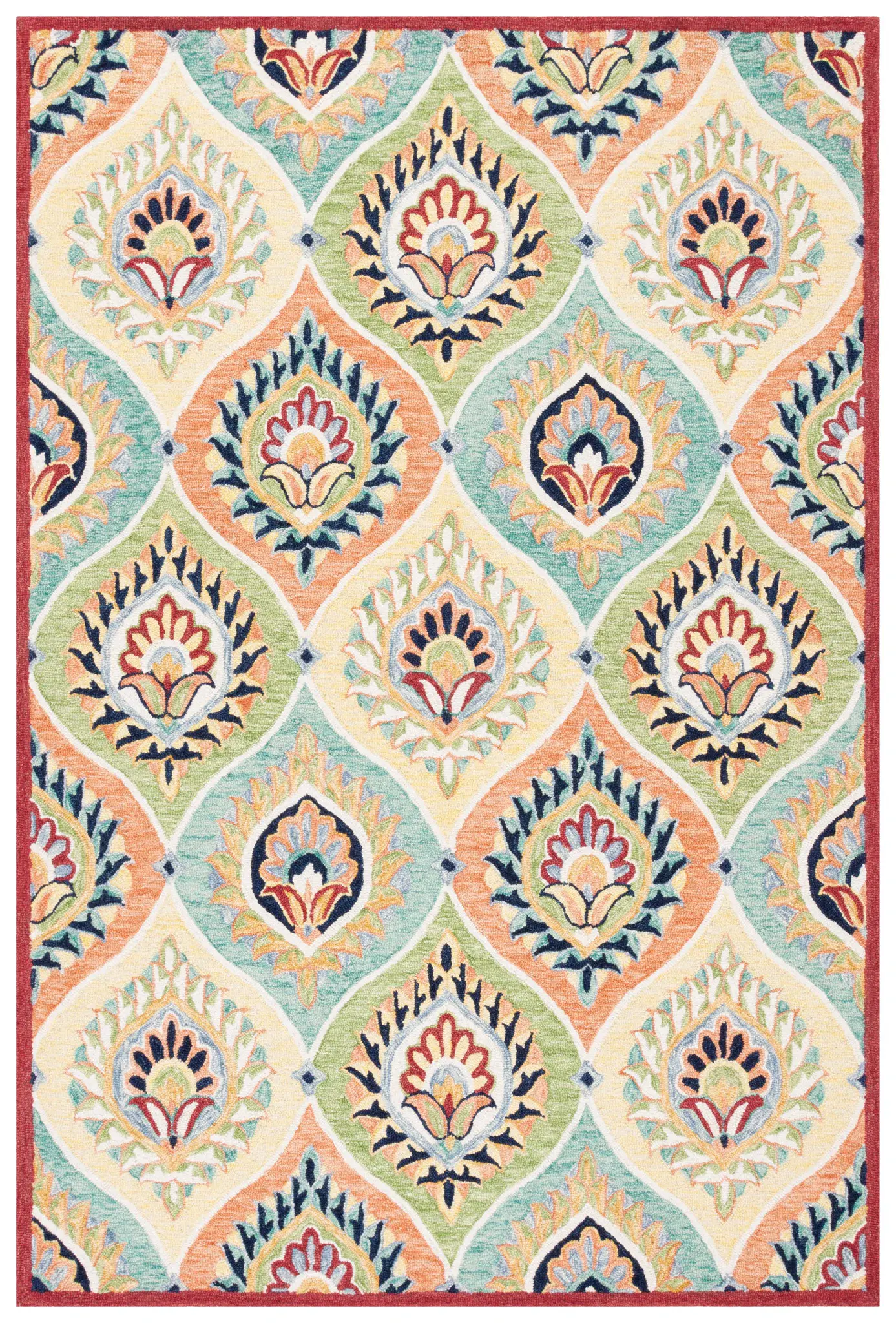 Heritage Floral Ogee Wool Rug