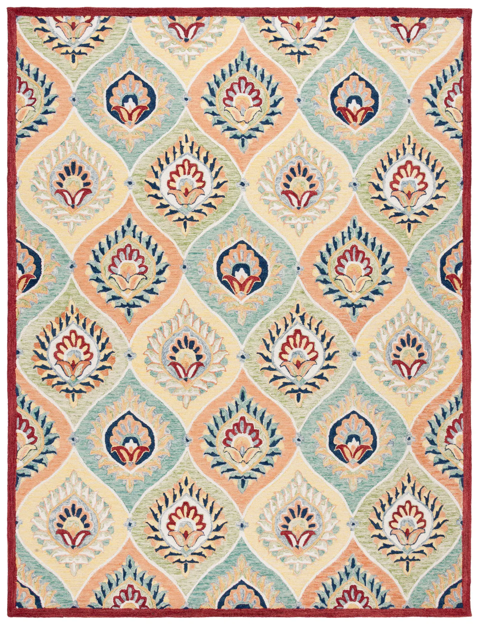 Heritage Floral Ogee Wool Rug