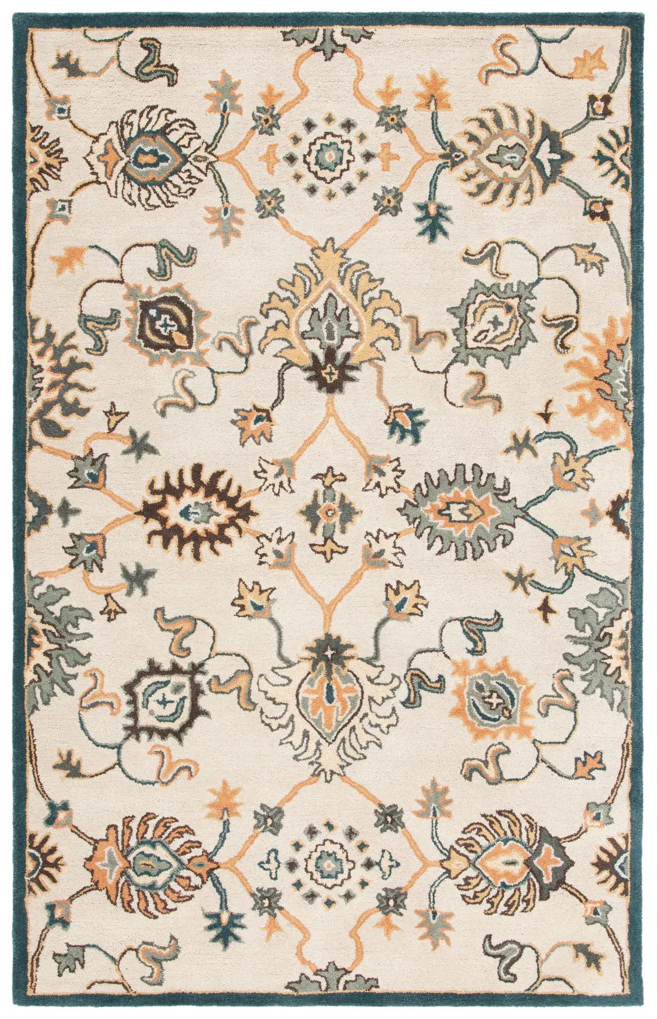 Heritage Palmette Lattice Hand-Tufted Wool Rug