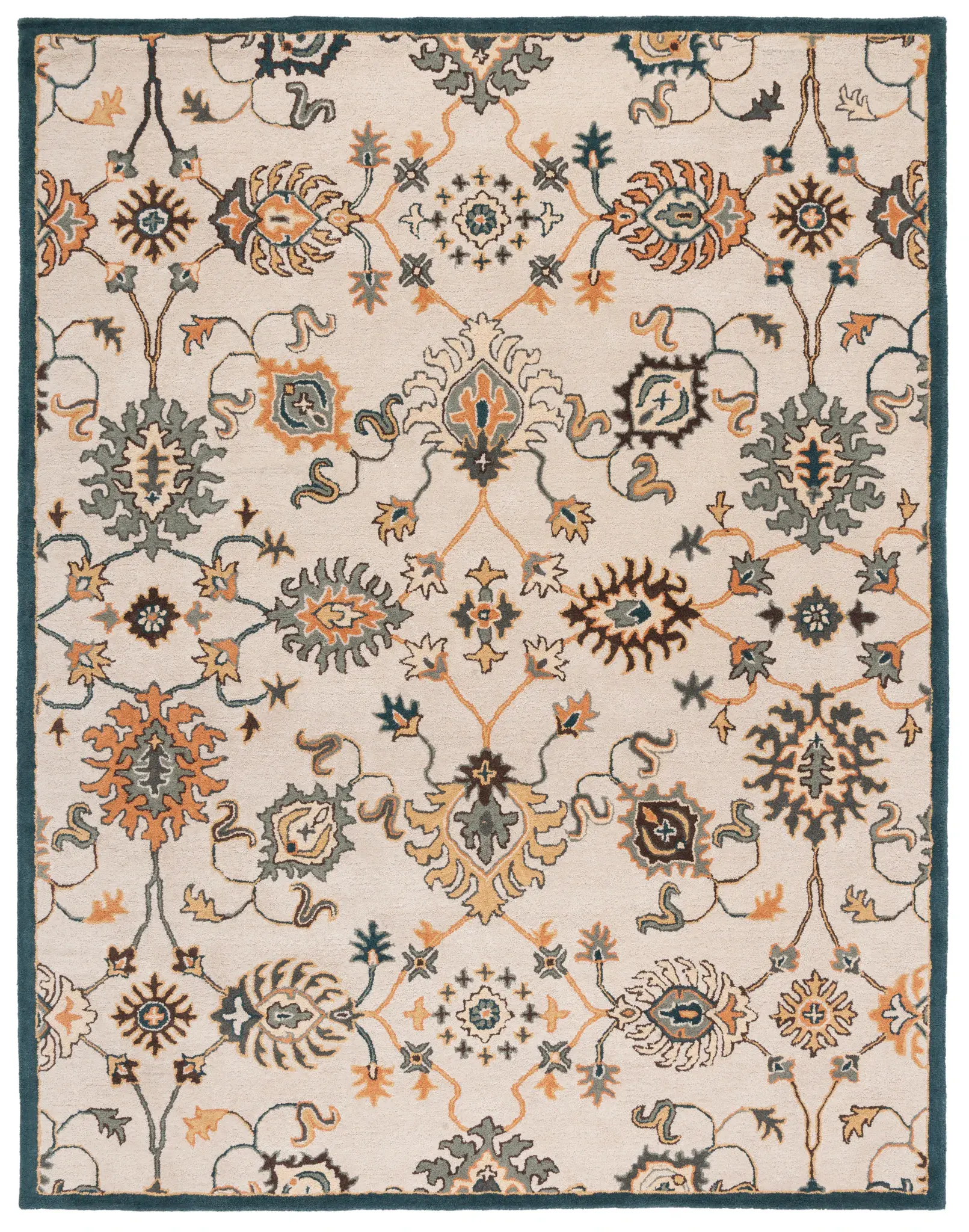 Heritage Palmette Lattice Hand-Tufted Wool Rug
