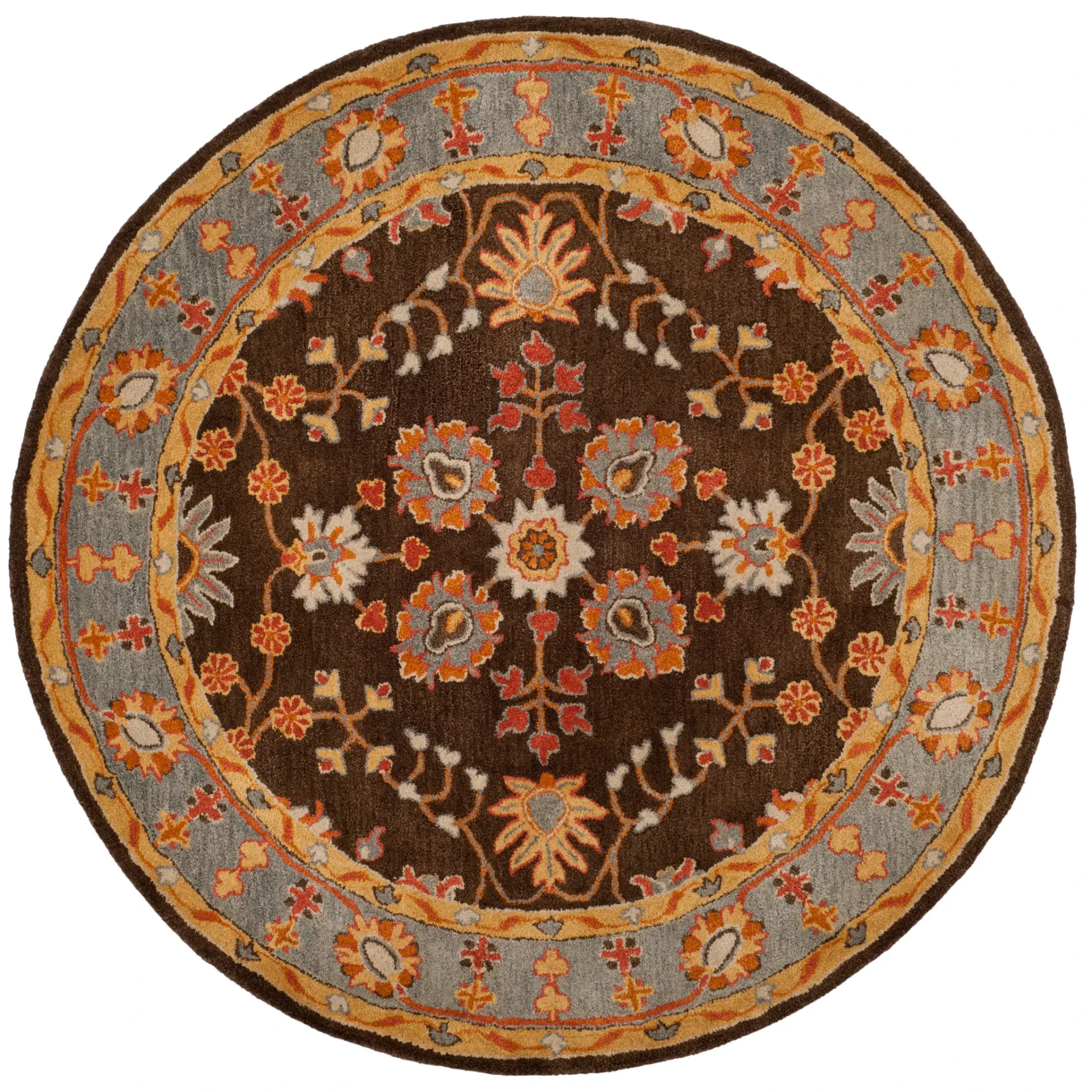Heritage Stylized Blossom Hand-Tufted Wool Rug