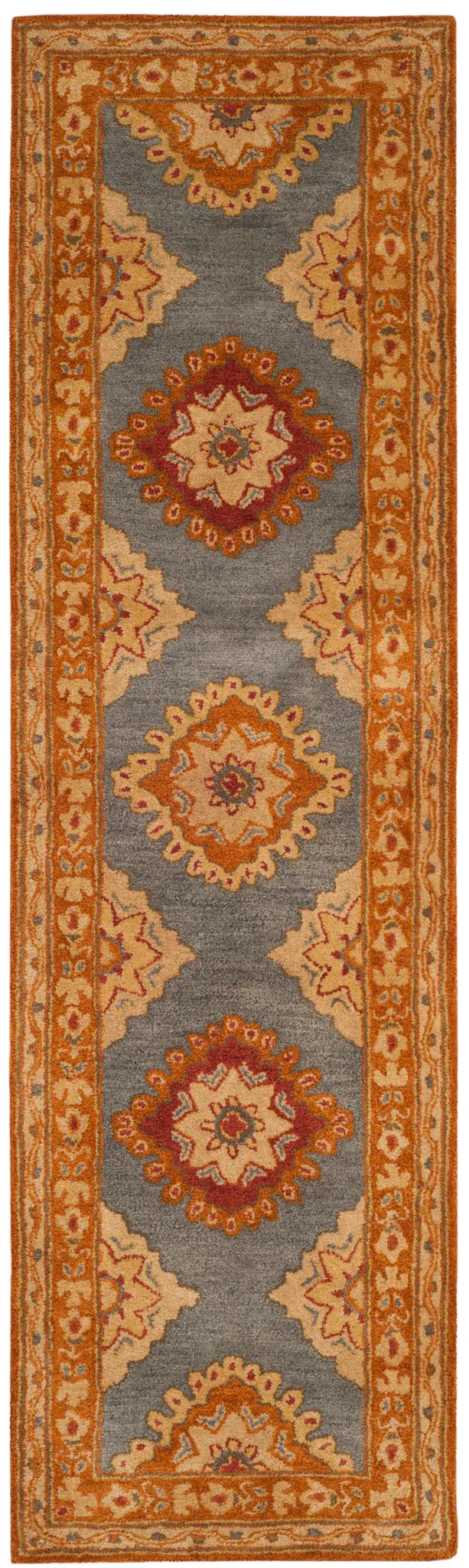 Heritage Medallion Border Hand-Tufted Wool Rug