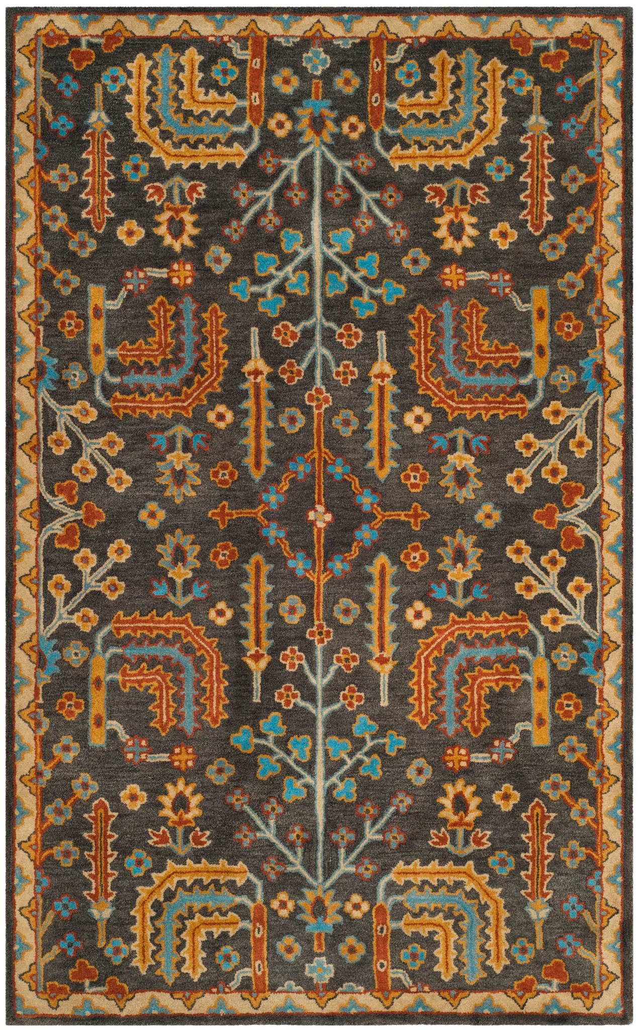 Heritage Stylized Floral Hand-Tufted Wool Rug
