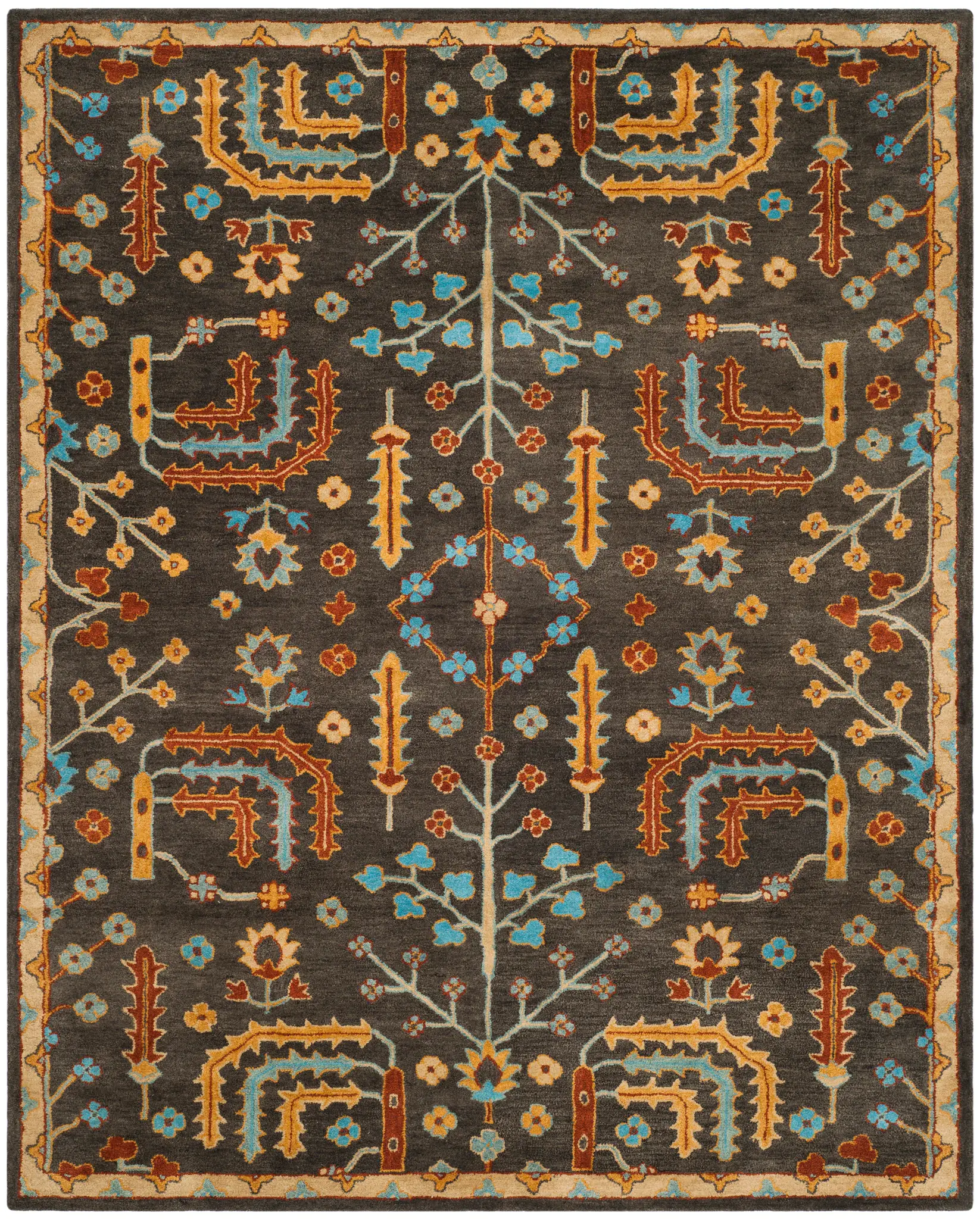 Heritage Stylized Floral Hand-Tufted Wool Rug